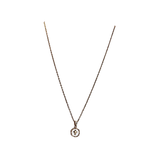 Elevate your everyday style with this stunning Circle Cross Necklace from Perdido Gems. Crafted in lustrous gold, this piece features an elegant circle cross pendant that blends spiritual symbolism with modern sophistication. The short length sits perfectly at the collarbone, making it ideal for layering or wearing solo. A timeless accessory that transitions seamlessly from casual to formal occasions.