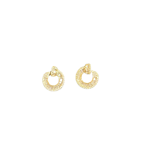 Elevate your everyday look with these petite circle studs from Perdido Gems. Crafted with precision, these studs feature delicate rhinestone accents that catch light beautifully, adding subtle sparkle to any ensemble. The minimalist circular design offers versatility—perfect for layering, stacking, or wearing solo. Whether you're dressing up for an occasion or enhancing your daily style, these small studs deliver understated elegance with professional polish. A timeless essential for any jewelry collection.