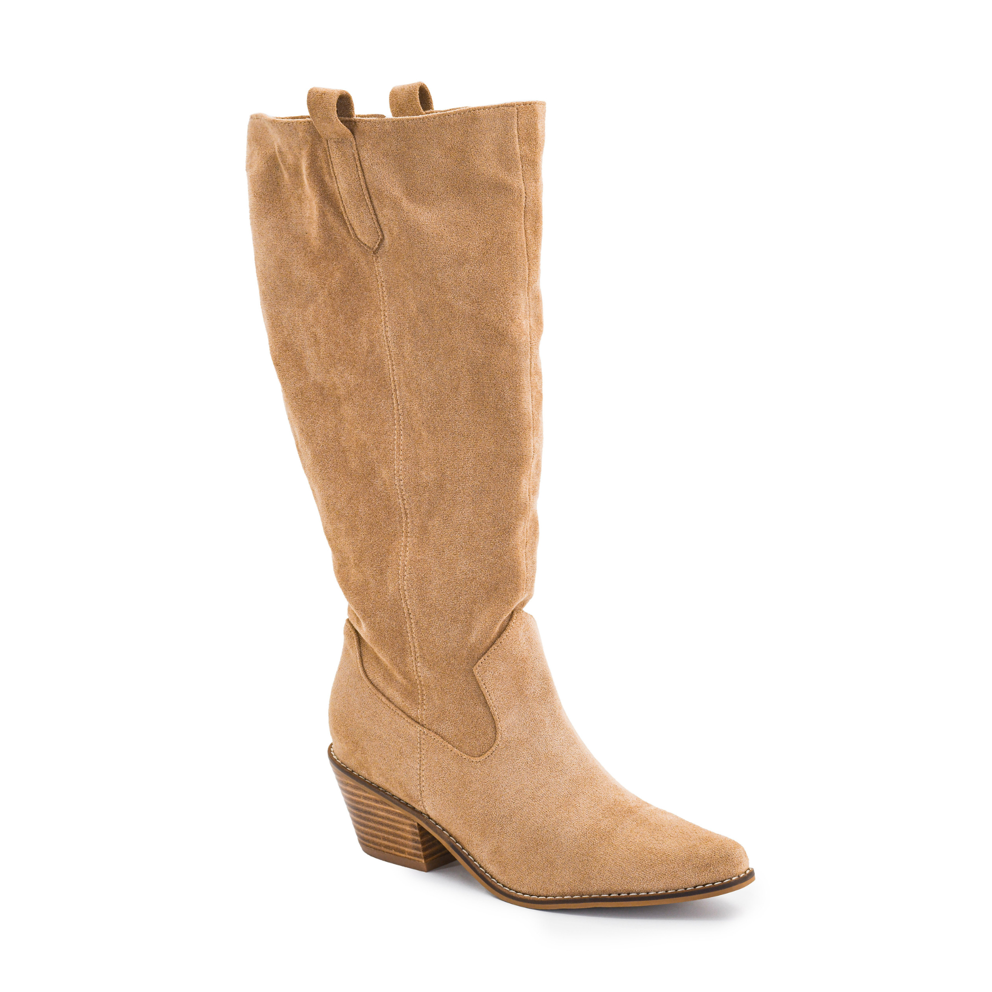 The City Slicker boot brings effortless style to your everyday wardrobe. Crafted from soft faux suede in a warm sand tone, this tall boot from Corkys offers comfort and sophistication. Perfect for dressing up or down, it pairs seamlessly with jeans, dresses, or skirts. The timeless silhouette and quality construction make it a versatile staple you'll reach for season after season.
