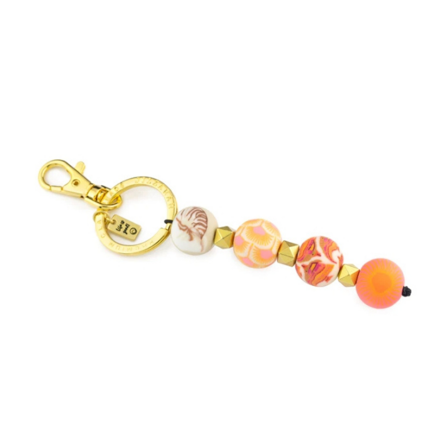 clay bead keychain in sunshine bay