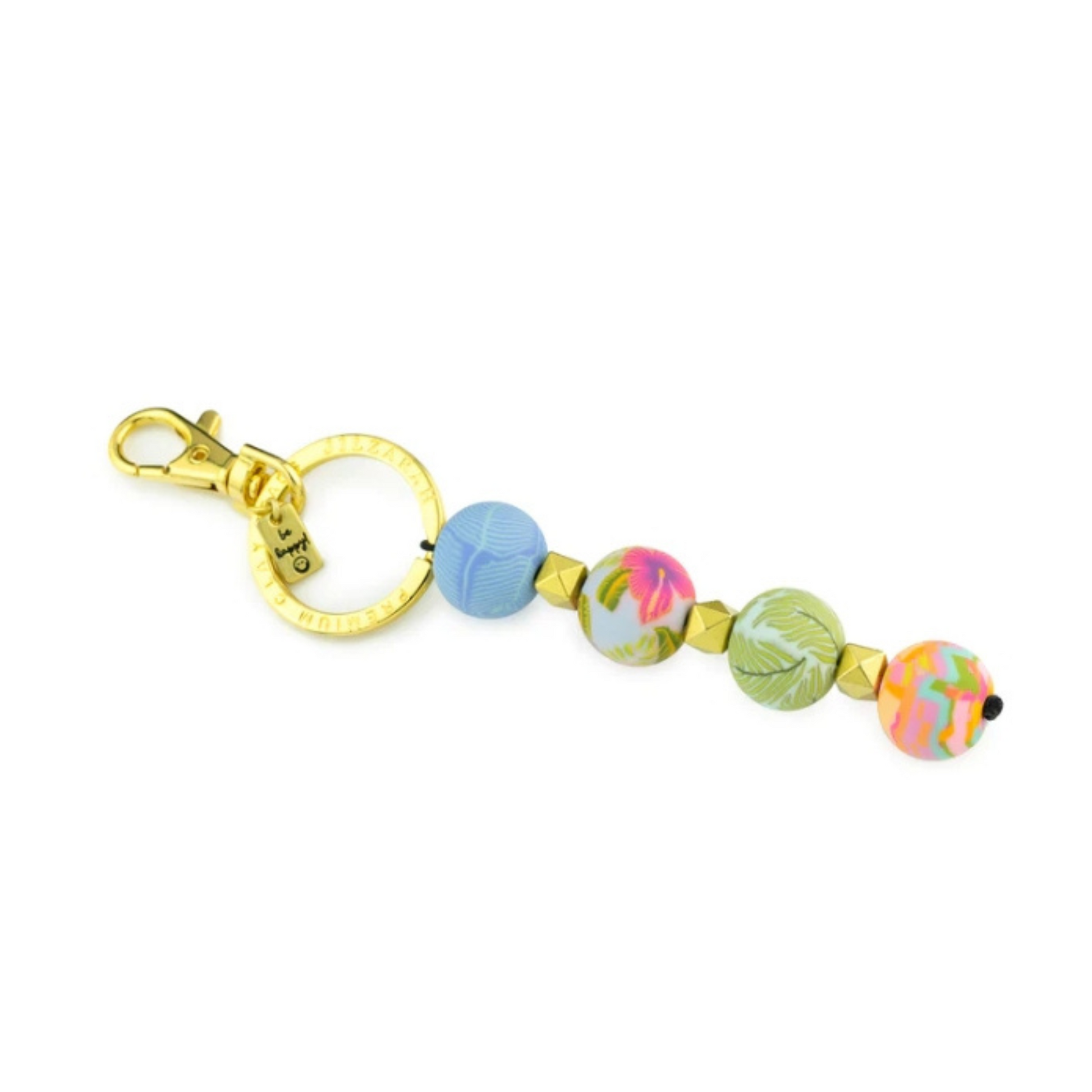 clay bead keychain in beach day