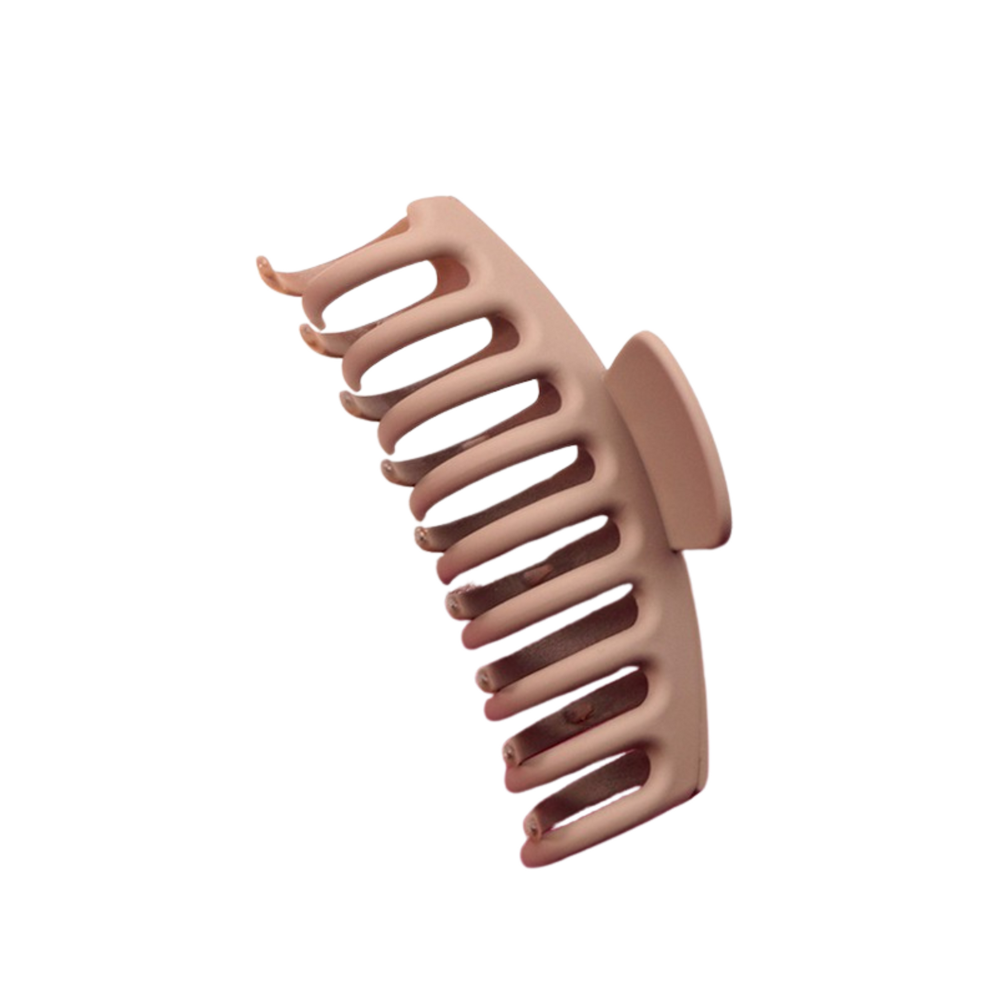 Oversized hair claw in clay beige