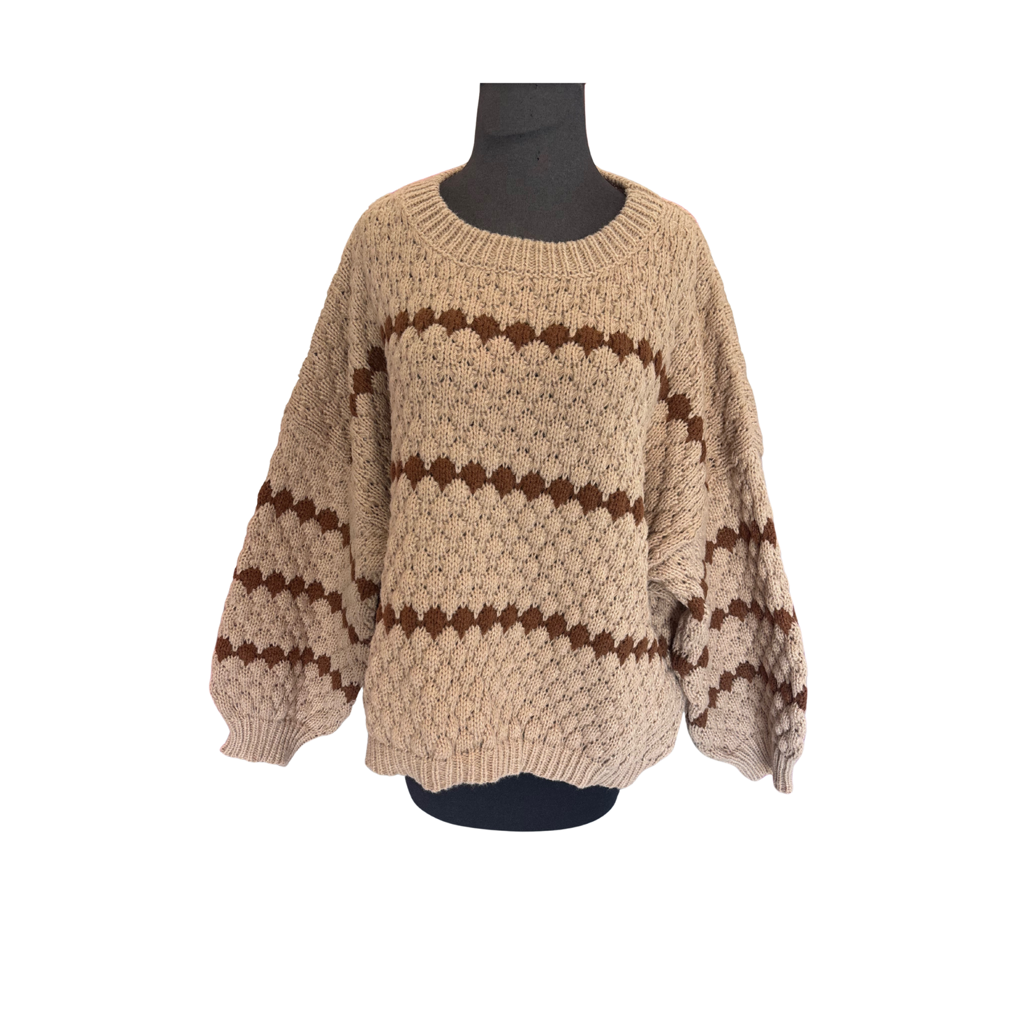 The Haptics Comfy Pullover Sweater Top combines understated elegance with everyday comfort. This plus-size knit features a classic round neckline and long sleeves in a sophisticated taupe and mocha striped pattern. The textured knit fabric provides visual interest while delivering warmth and a flattering fit. Perfect for layering or wearing solo, this versatile piece transitions seamlessly from casual weekends to professional settings. The quality construction ensures durability through countless wears.