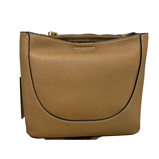 The Corinna Bucket Bag by Jen &amp; Co. offers a compact, stylish solution for carrying essentials. Crafted in a versatile tan color, this small purse combines practicality with refined design, making it an ideal accessory for everyday use or special occasions. Its bucket shape provides easy access and organized storage, reflecting expert craftsmanship and attention to detail.
