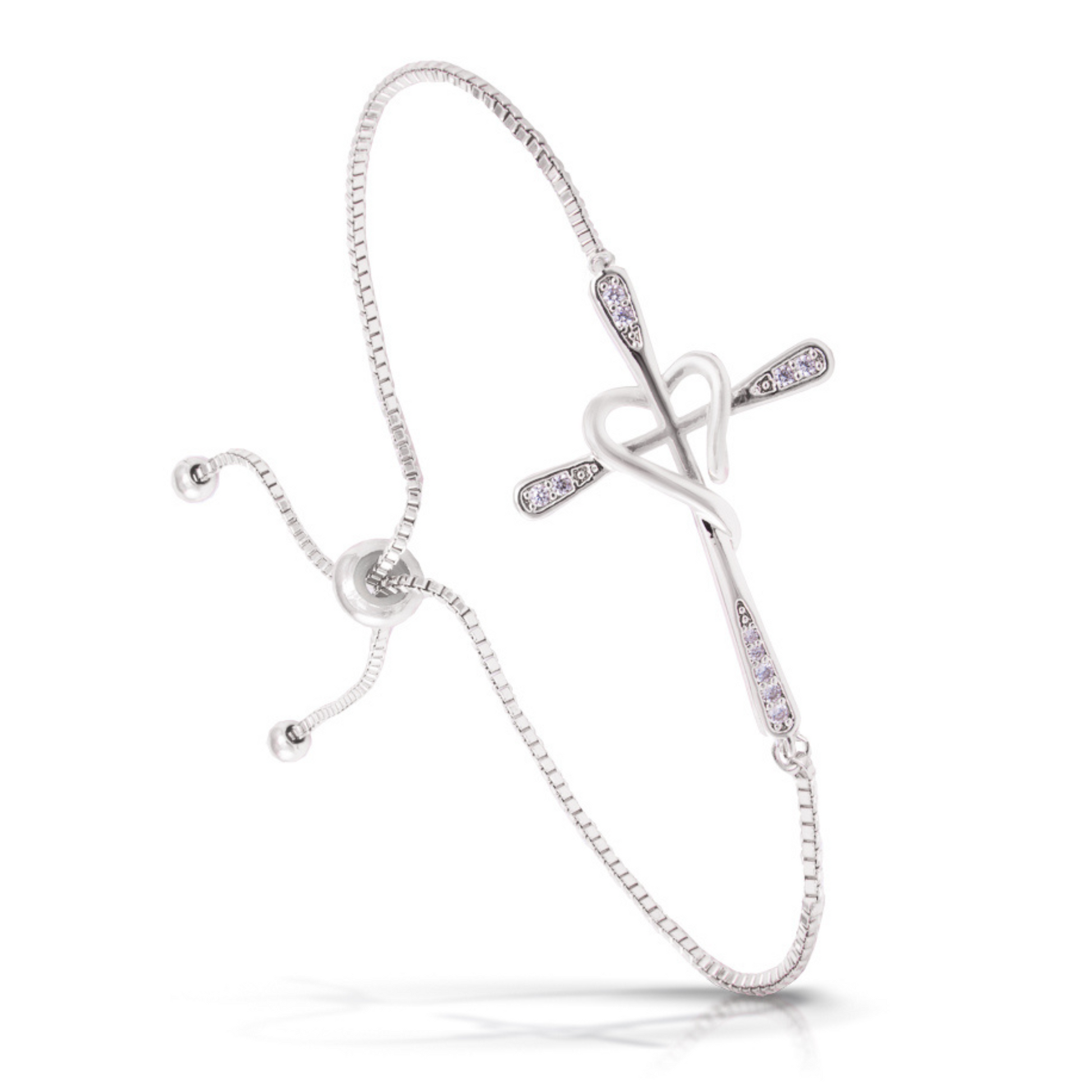 Expertly crafted with silver material, our Cross Heart Bracelet features a unique adjustable pull chord design adorned with a beautiful cross heart pendant and sparkling rhinestone accents. The perfect accessory for adding a touch of faith and elegance to any outfit.