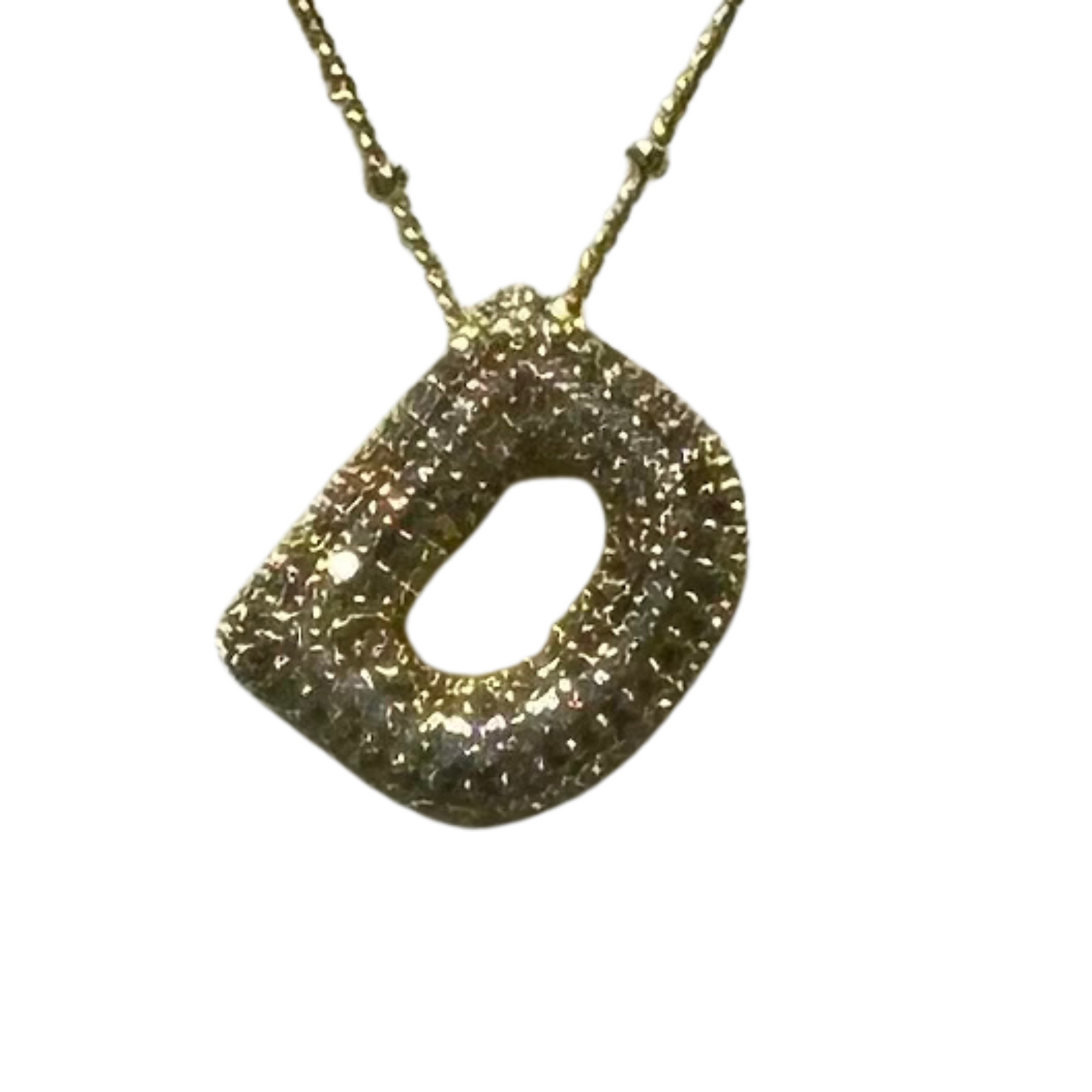 Rhinestone Initial Necklace