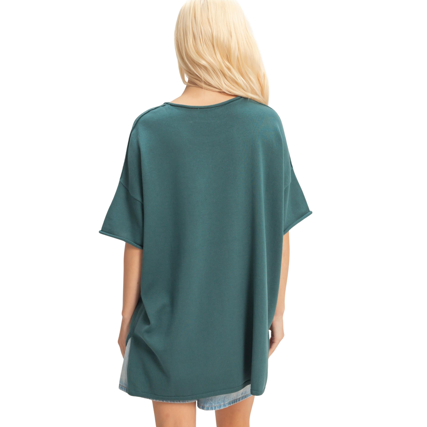 Elevate your casual wardrobe with this oversized pocket tee from HYFVE. Crafted in a rich dark teal, this relaxed-fit essential features a classic round neckline and functional pocket accent for everyday style. Perfect for layering or wearing solo, it's the versatile piece you'll reach for again and again.