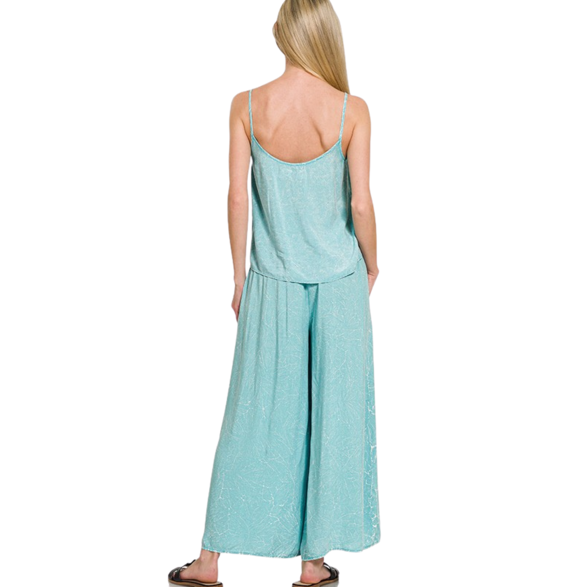 Cami and Pants set in dusty teal