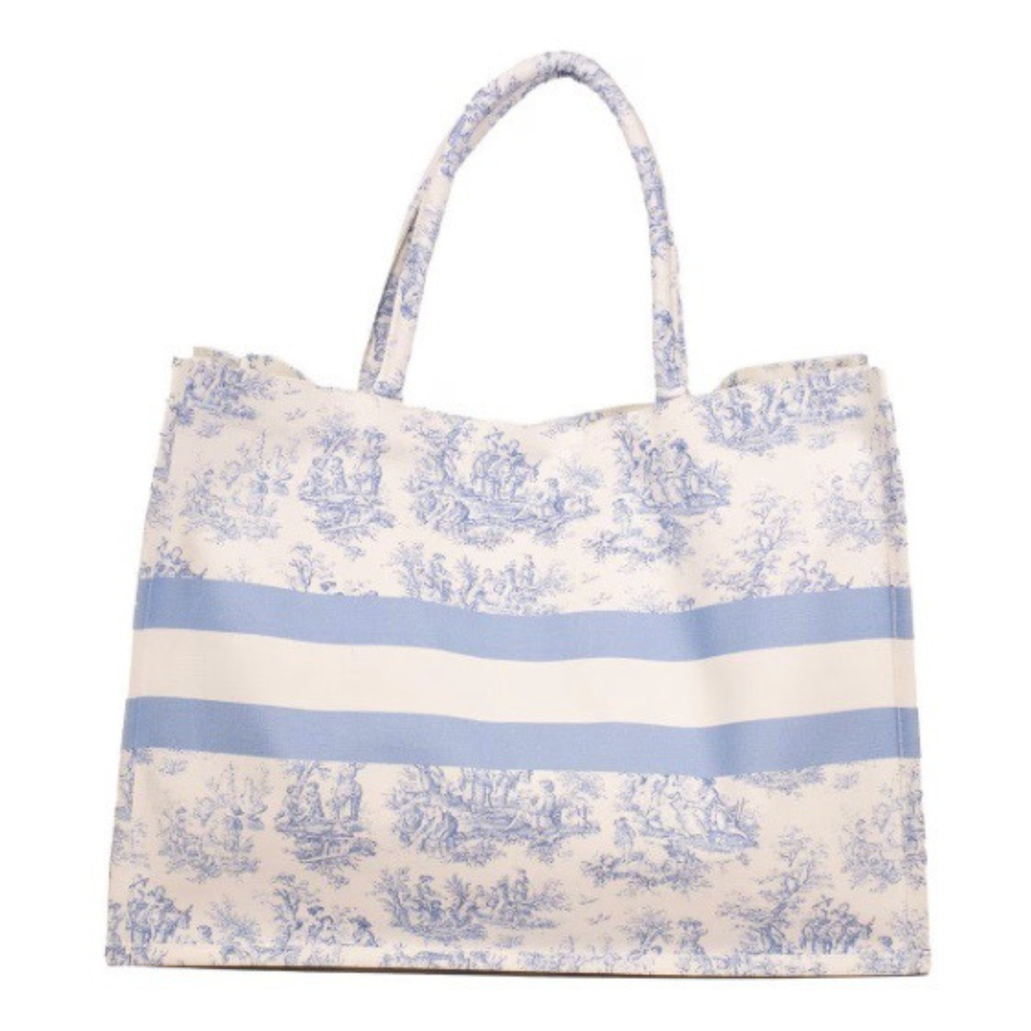 The Eden Toile Classic Tote by The Royal Standard combines timeless vintage design with practical spaciousness. Its large size accommodates all your essentials, while the subtle stripe accent adds a refined touch to its classic toile pattern. Crafted for durability and style, this tote is perfect for those seeking a sophisticated accessory that balances function and elegance.