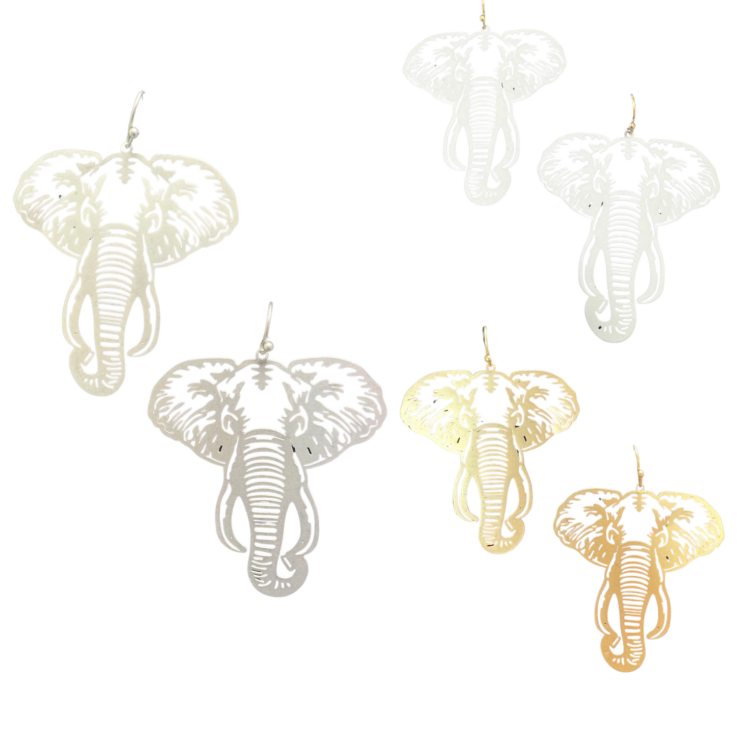 These Elephant Silhouette Earrings are versatile and stylish, available in both matte grey or silver. With their unique elephant design, they make the perfect accessory for any football fan during the season. Show off your team spirit with these Roll Tide earrings.