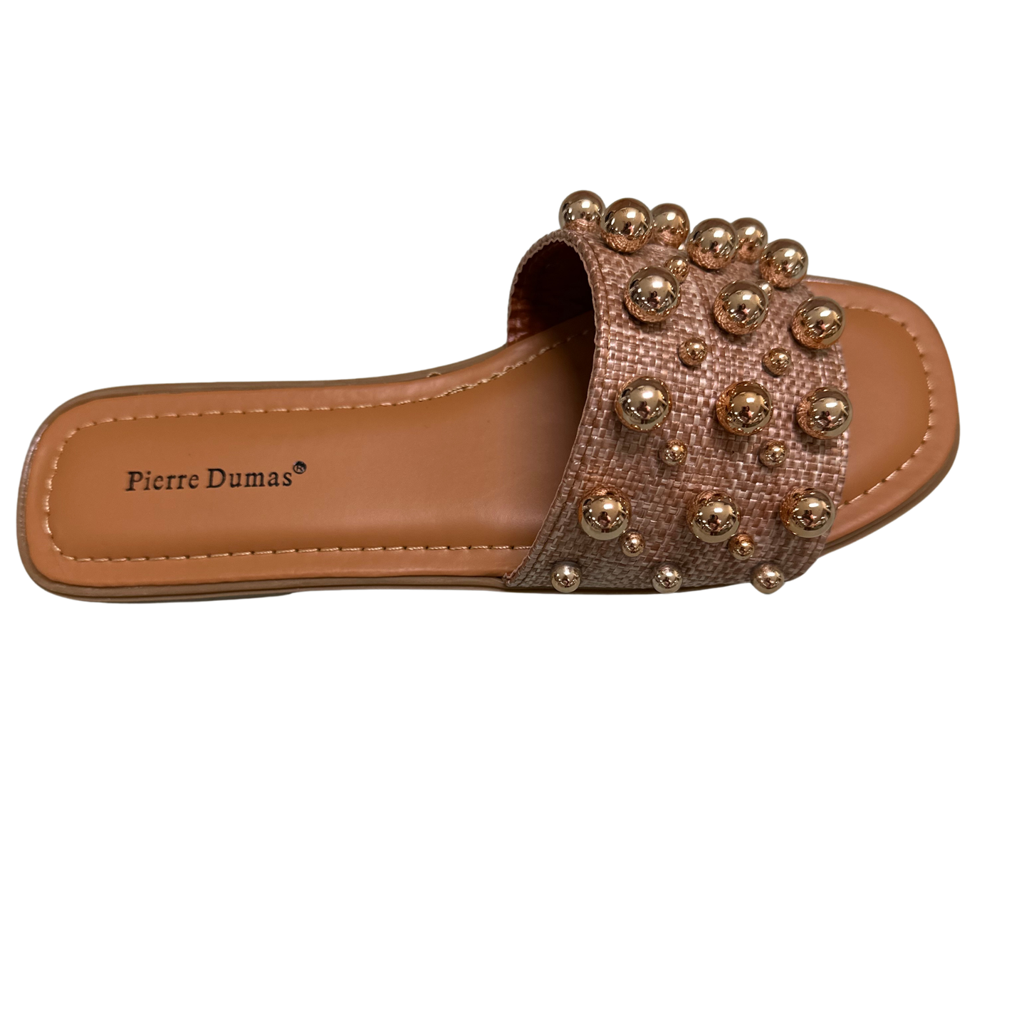 Empress-55 flat sandal in tan delivers effortless style and comfort. The open-toe design keeps your feet cool and breathable, perfect for warm weather wear. Pierre Dumas craftsmanship ensures quality construction that lasts. Slip on and go—ideal for casual outings, beach days, or everyday errands. A versatile neutral shade that pairs with any wardrobe.