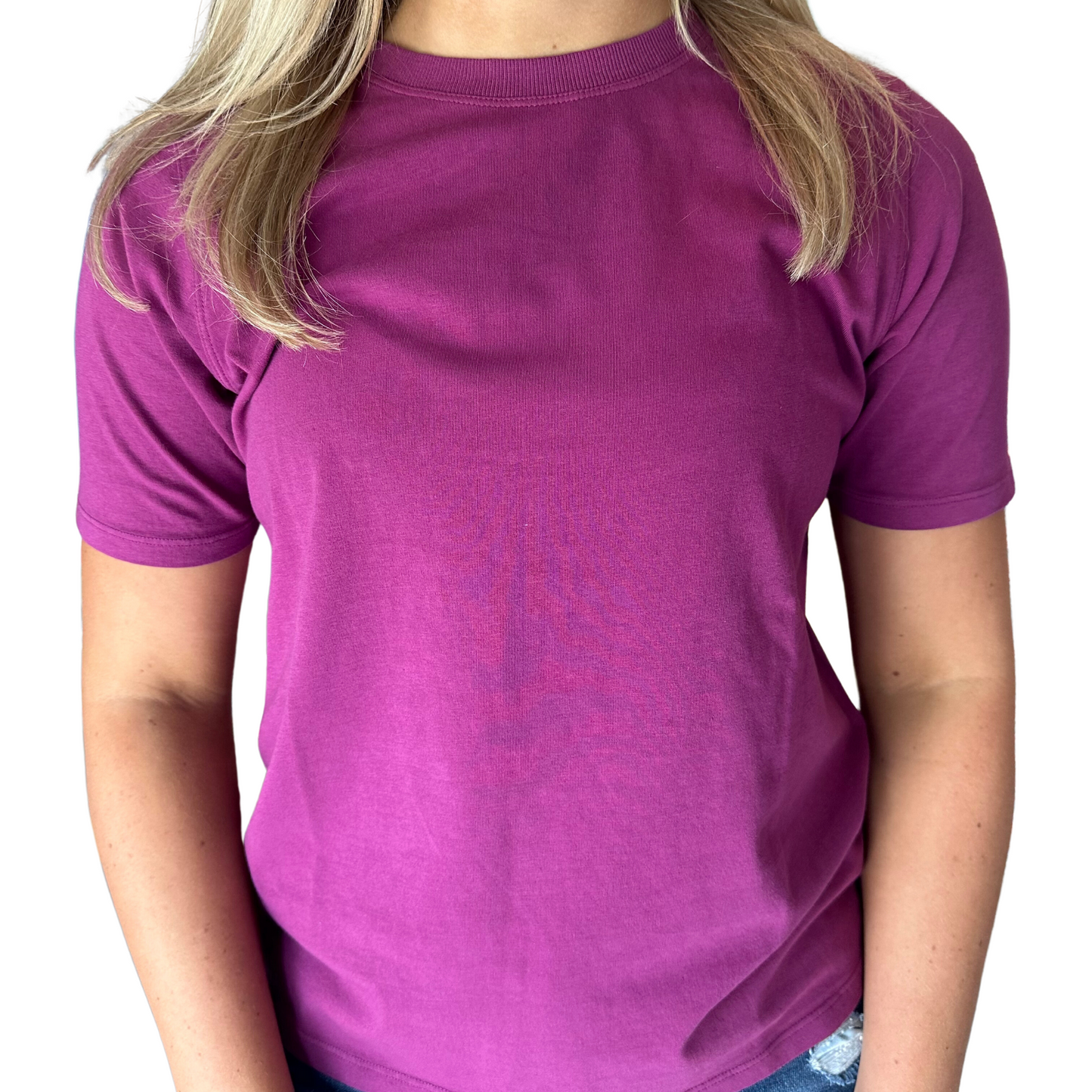 Classic boxy fit tee in Grape color
