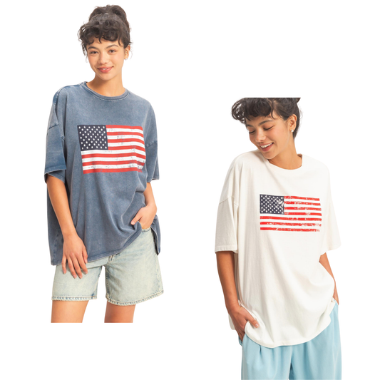 Elevate your casual wardrobe with this Mineral Washed Graphic Tee from HYFVE. Crafted with a soft, vintage-inspired mineral wash finish, this short sleeve tee features a bold flag graphic that makes a statement. Available in timeless off white or navy, it's the perfect layering piece or standalone essential for everyday wear.