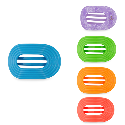 Elevate your spring style with this small flat round hair claw from Teleties. Designed with a sleek, minimalist silhouette, this lightweight clip secures your hair effortlessly while adding a pop of color to any look. Available in a vibrant range of bright spring shades, it's the perfect accessory for casual days or polished occasions. Gentle on hair, durable in design—a versatile essential for every season.