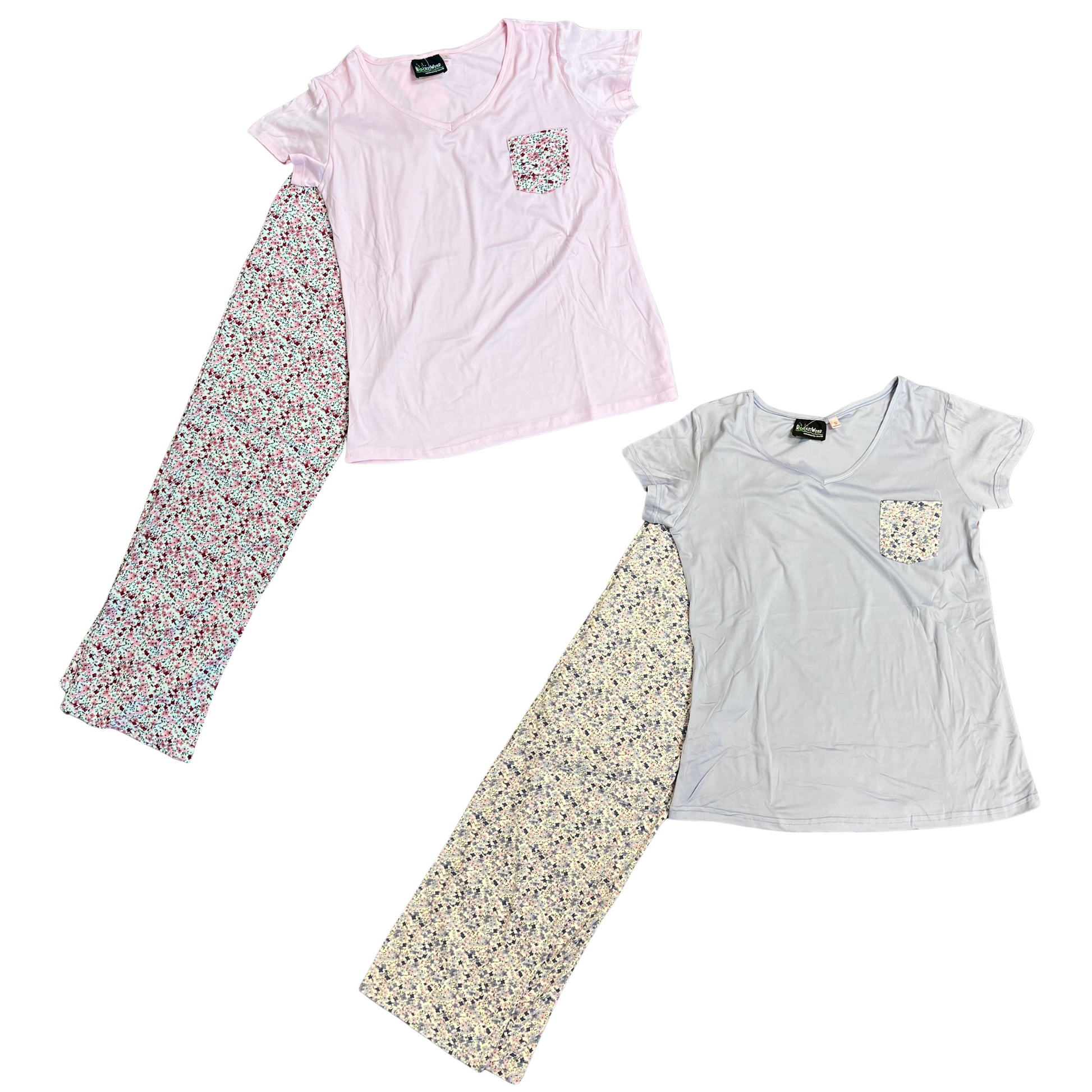 This loungewear set is crafted from butter soft fabric for unparalleled comfort and style. Available in blue and pink, the floral pattern adds a unique touch that's sure to brighten up your wardrobe.