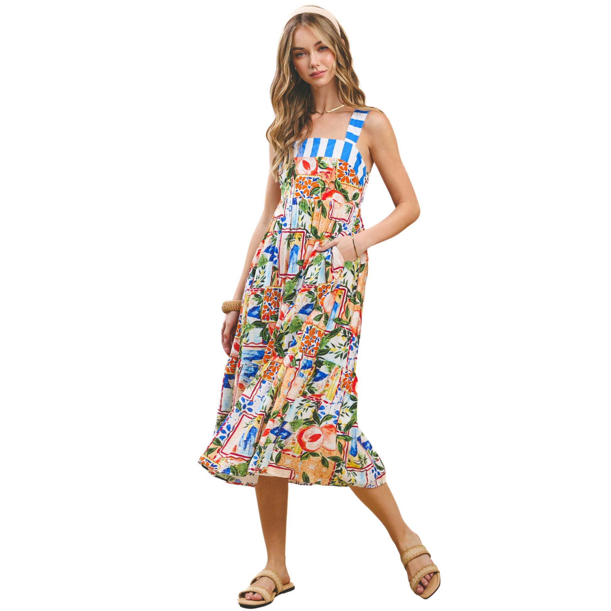 fruit print midi dress Yours Women's Plus Size White Fruit Print Midi Dress Size 30-32