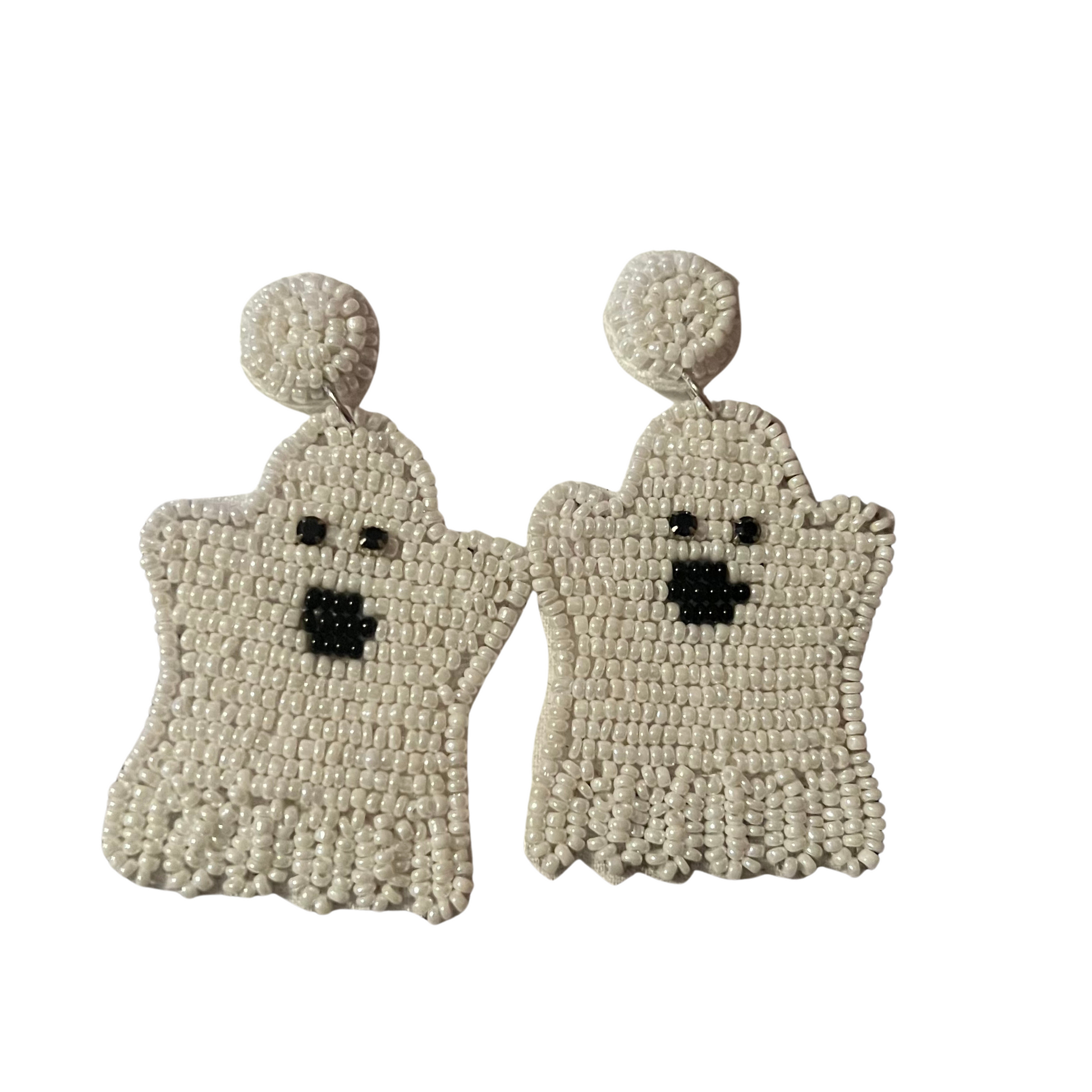 Ghost beaded Halloween earrings