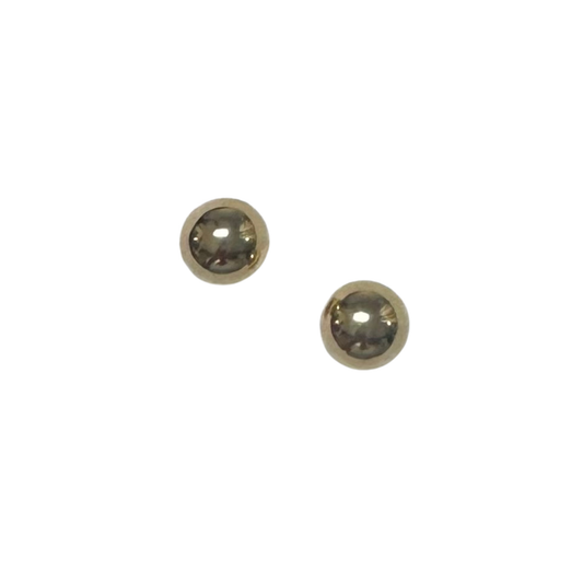 Elevate your everyday elegance with these timeless Gold Ball Studs from Perdido Gems. Crafted with lustrous gold, these classic stud earrings feature a perfectly symmetrical ball design that catches the light beautifully. Versatile enough for casual wear yet refined enough for special occasions, they're the perfect addition to any jewelry collection. Comfortable and secure, these studs offer effortless sophistication for any moment.