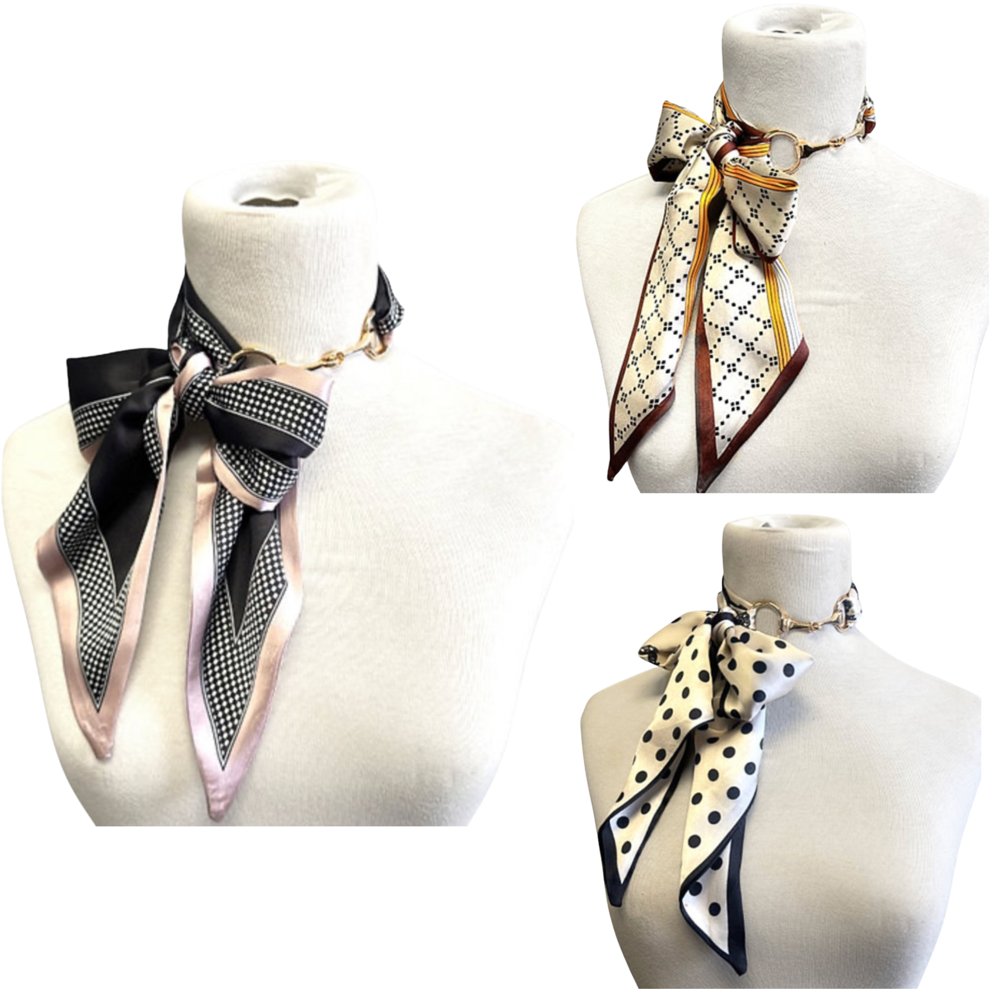 Elevate your accessory collection with this versatile scarf necklace from Golden Stella. Featuring a striking large gold clasp, it combines style with functionality. Available in multiple styles to match your personal aesthetic, this piece transitions seamlessly from casual to sophisticated looks. The quality construction and elegant design make it a go-to accessory for any occasion.
