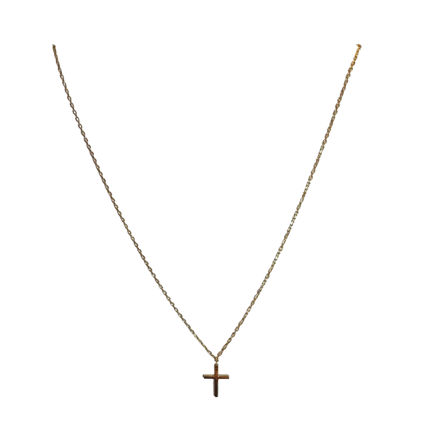 Small cross necklace in gold