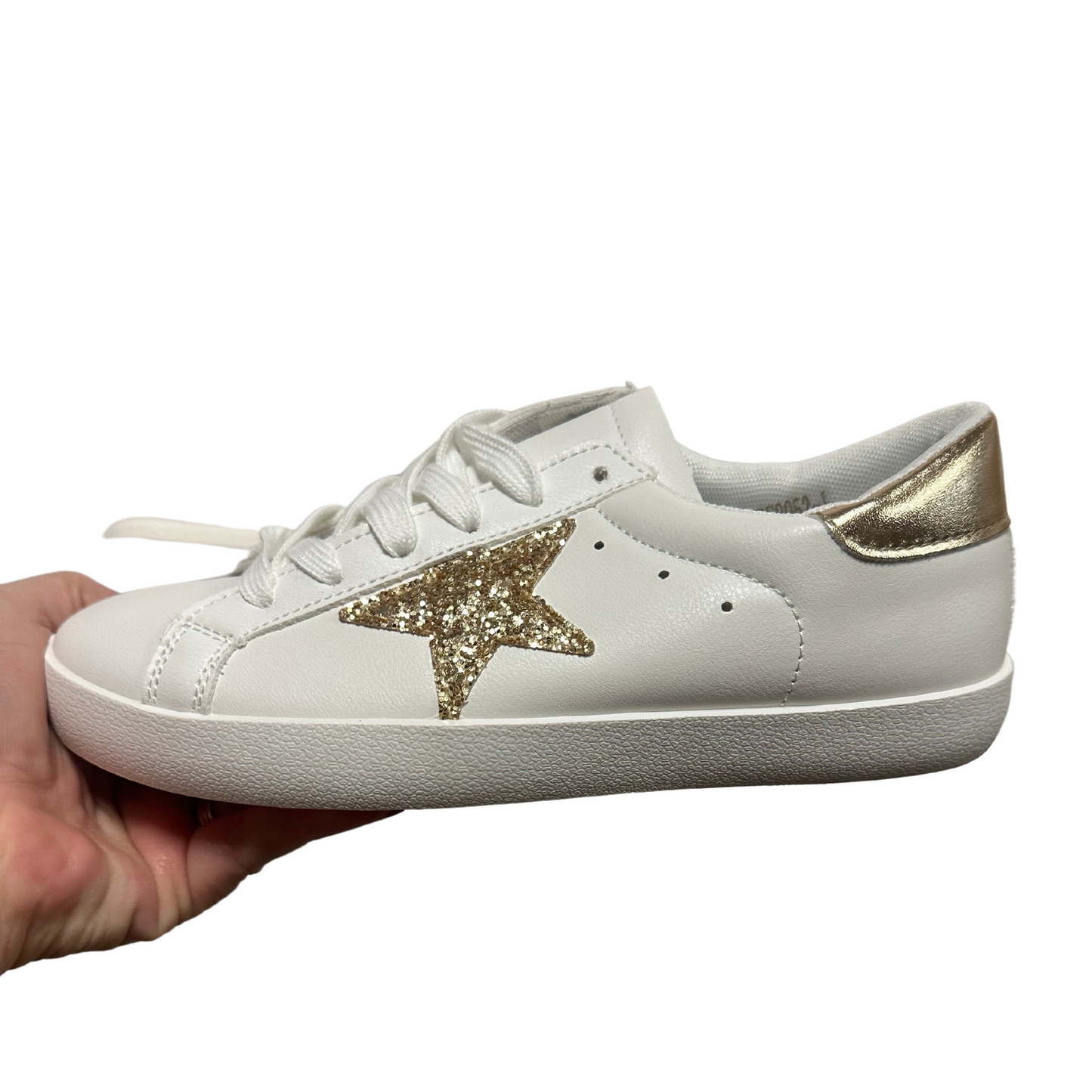 star sneakers in gold