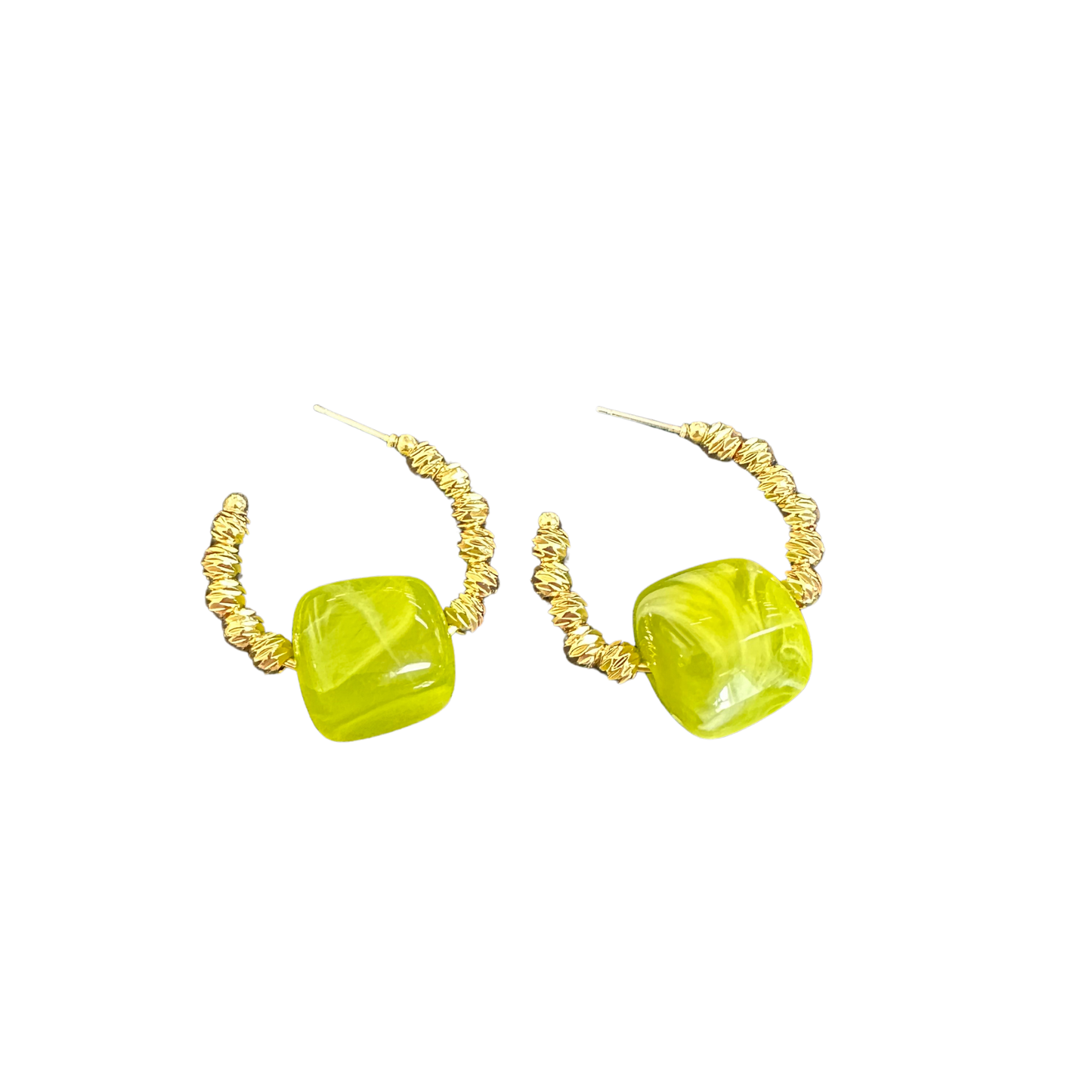 Elevate your everyday look with these stunning beaded hoop earrings from Perdido Gems. Crafted with lustrous gold tones and vibrant green beads, these hoops offer a perfect blend of sophistication and playful style. The classic hoop silhouette pairs beautifully with any outfit, while the beaded detail adds texture and visual interest. Lightweight and comfortable for all-day wear, these earrings are an essential addition to any jewelry collection.