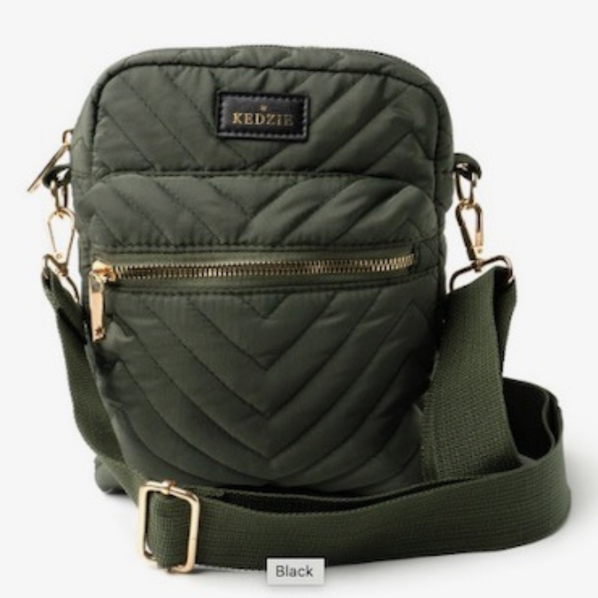 Kedzie quilted crossbody in green