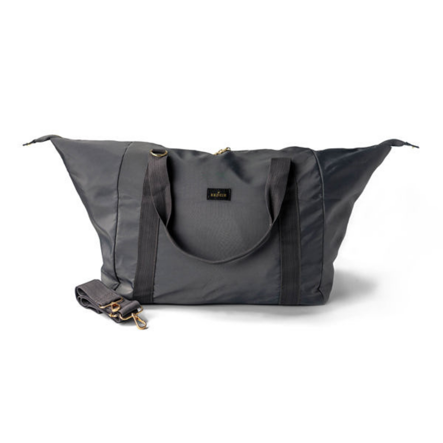 Kenzie foldable duffle bag in charcoal color