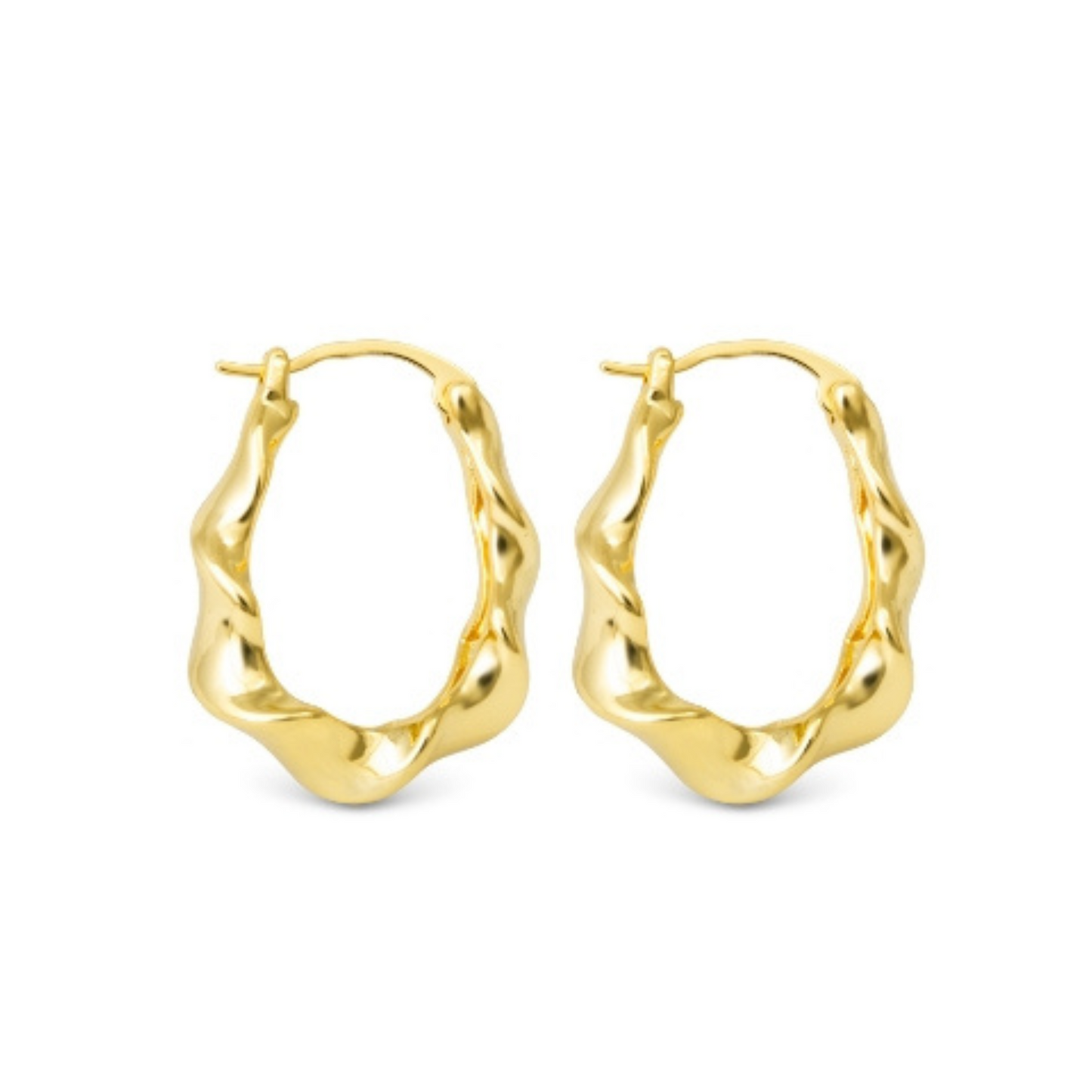 Hailey Twisted Oval Hoop Earring