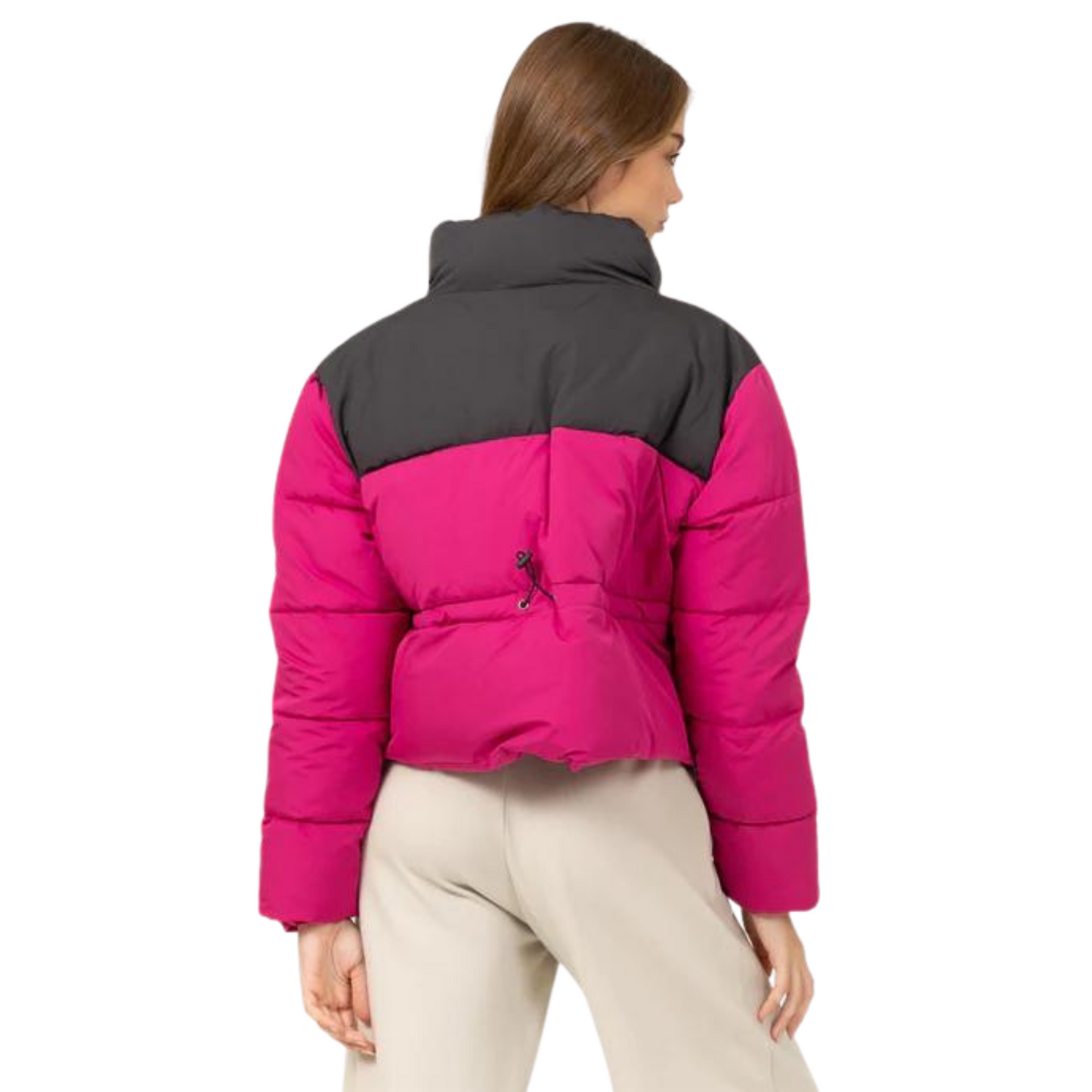 Color Block Puffer Jacket