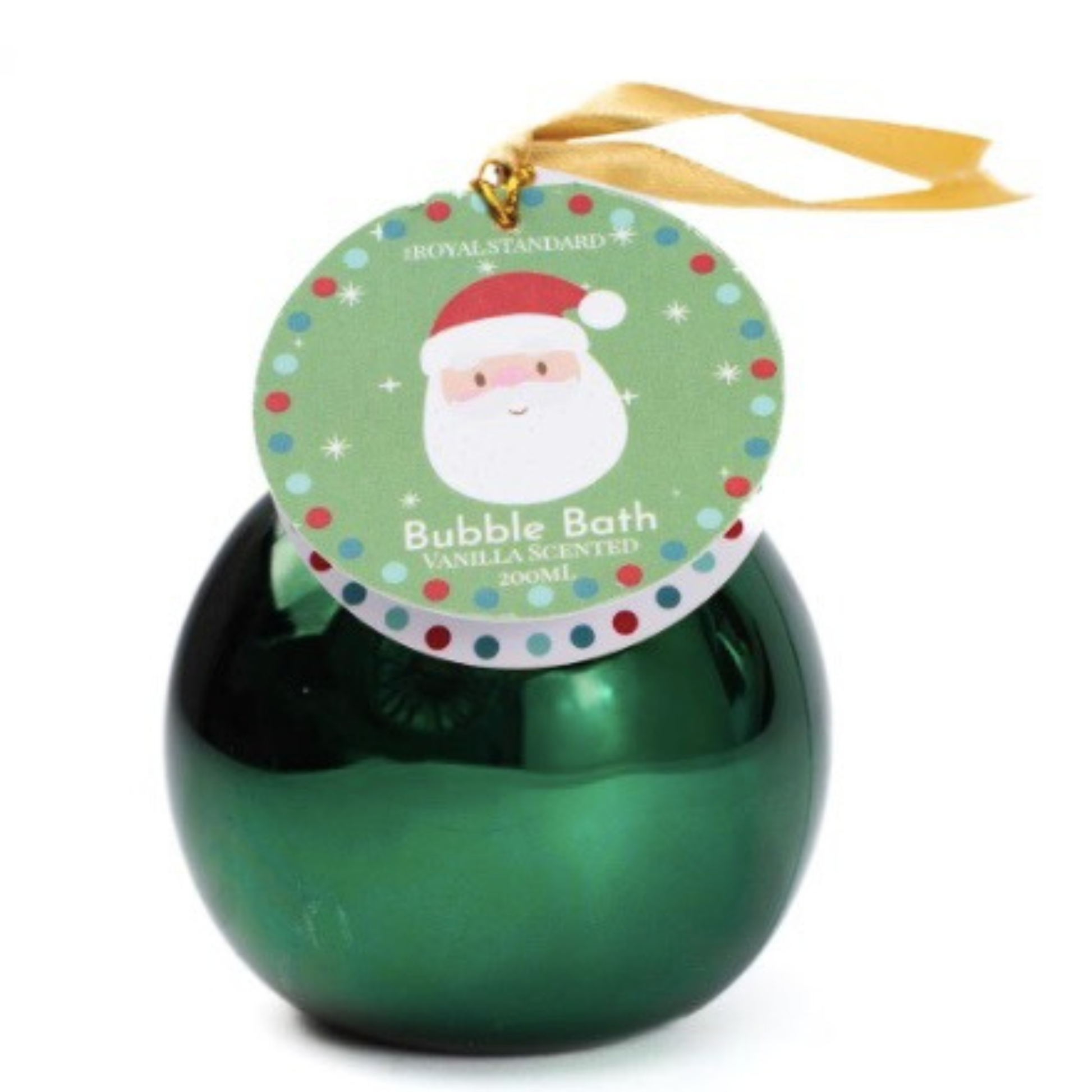 Bubble bath ornament with Santa accent