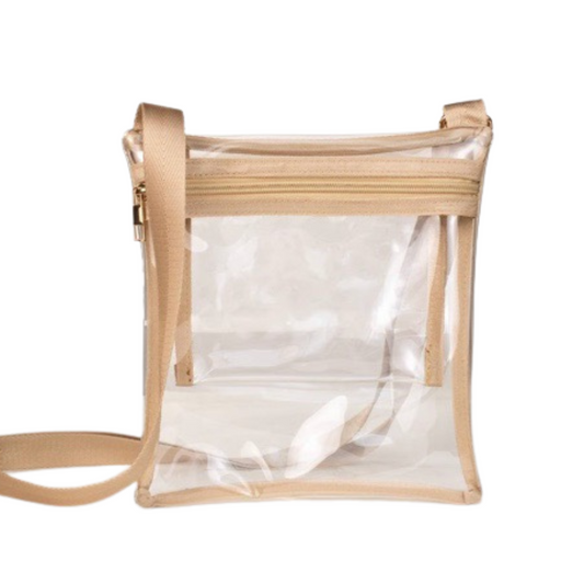 The Joanna Clear Crossbody by The Royal Standard offers a sleek, beige design perfect for those seeking both style and practicality. Its transparent construction allows for easy visibility of your essentials, while the crossbody strap ensures comfortable, hands-free wear. Ideal for events requiring clear bags or everyday use, this accessory combines functionality with a refined aesthetic.