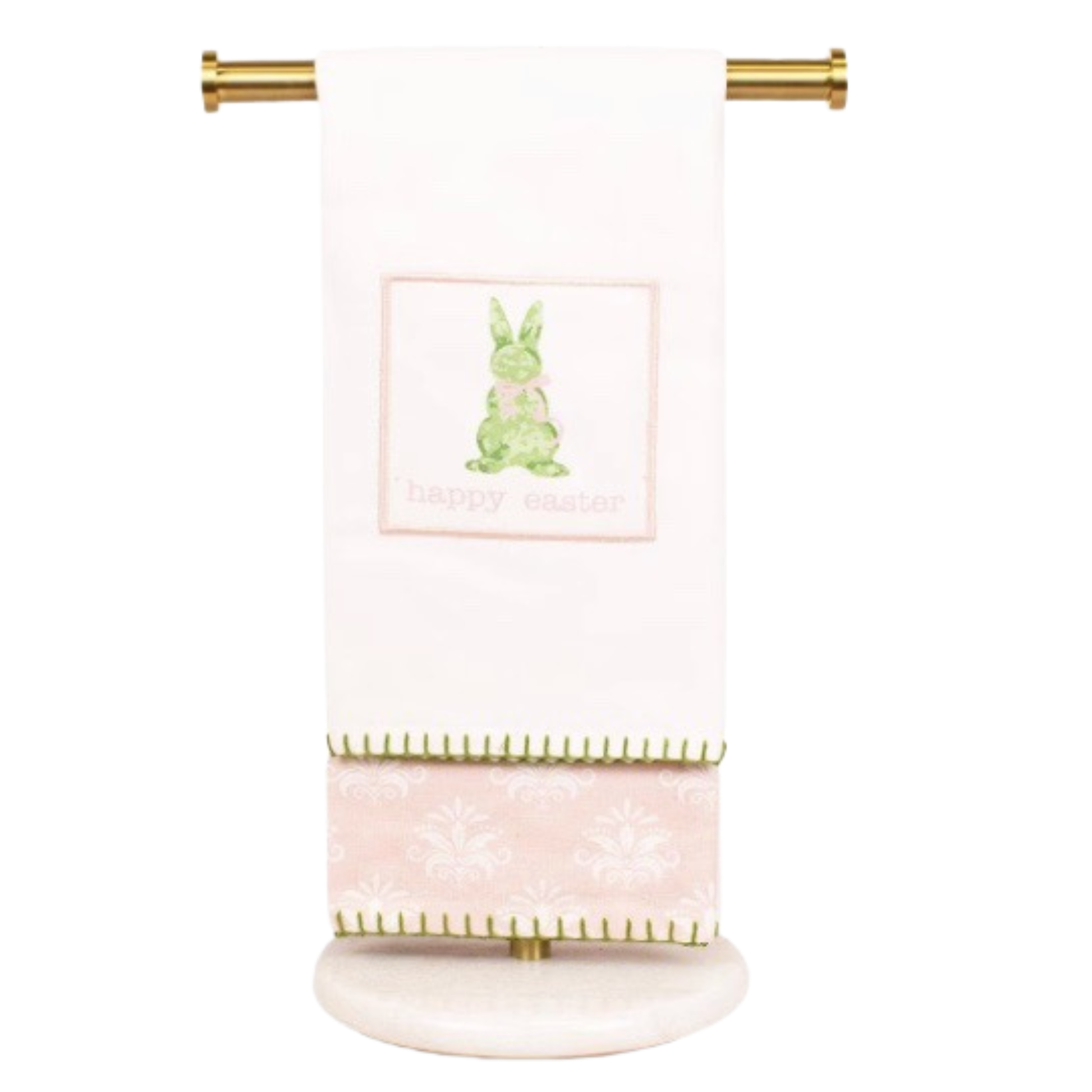 Elevate your spring décor with this charming set of two hand towels from The Royal Standard. Each towel features an adorable bunny accent design, perfect for adding a festive touch to your bathroom during Easter and beyond. Crafted with attention to detail, these towels combine functionality with decorative appeal, making them ideal for guest bathrooms or seasonal displays. The Kiara Boxwood pattern brings a sophisticated yet playful element to any space, while maintaining the quality and durability you exp