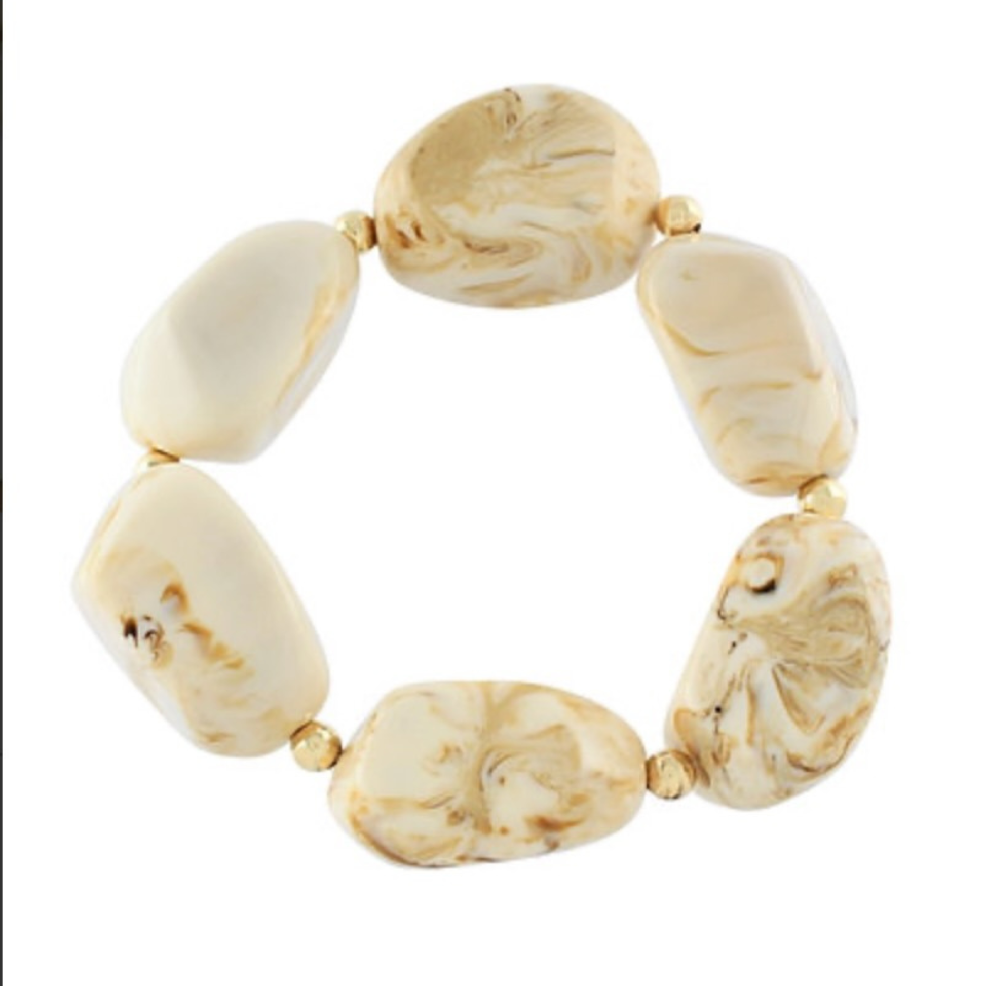 Elevate your everyday style with this Large Beaded Stretchy Bracelet from Golden Stella. Crafted with beautiful beige beads, this versatile piece stretches to fit most wrist sizes comfortably. The timeless neutral tone pairs effortlessly with any outfit, making it perfect for layering or wearing solo. Durable and lightweight, it's an essential accessory for both casual and dressed-up occasions.