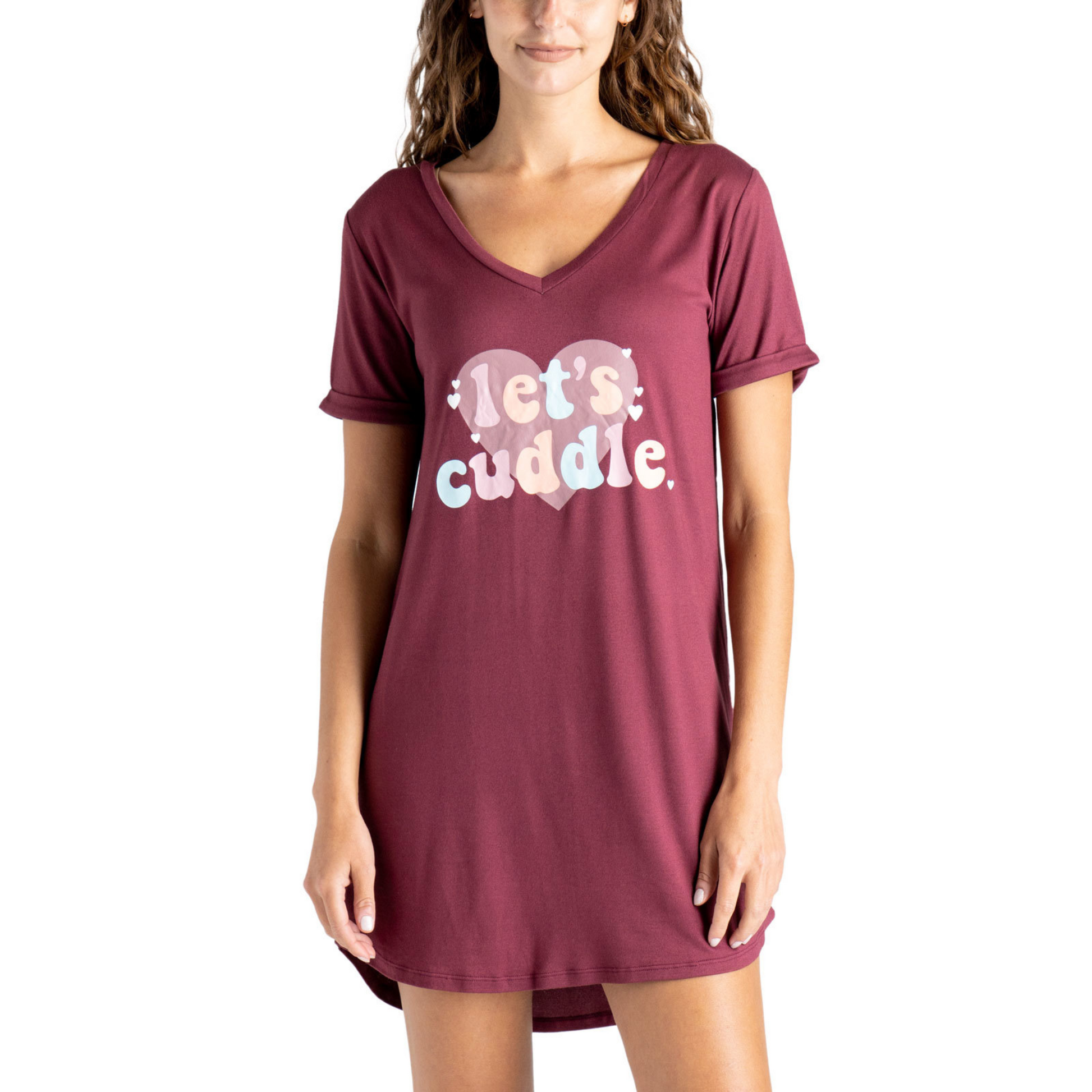 Let's Cuddle graphic sleep shirt by Hello Mello