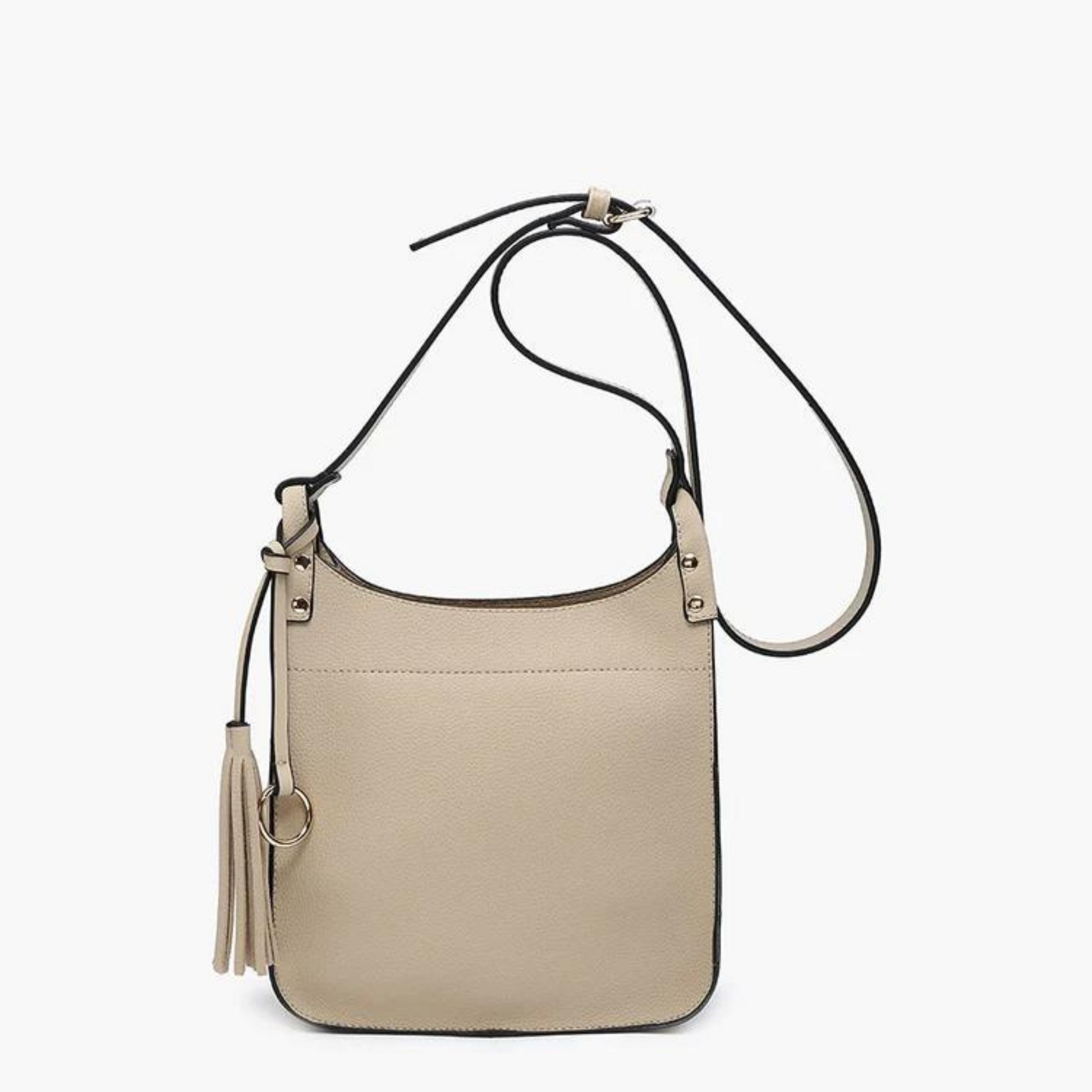 Lucinda square crossbody purse in greige