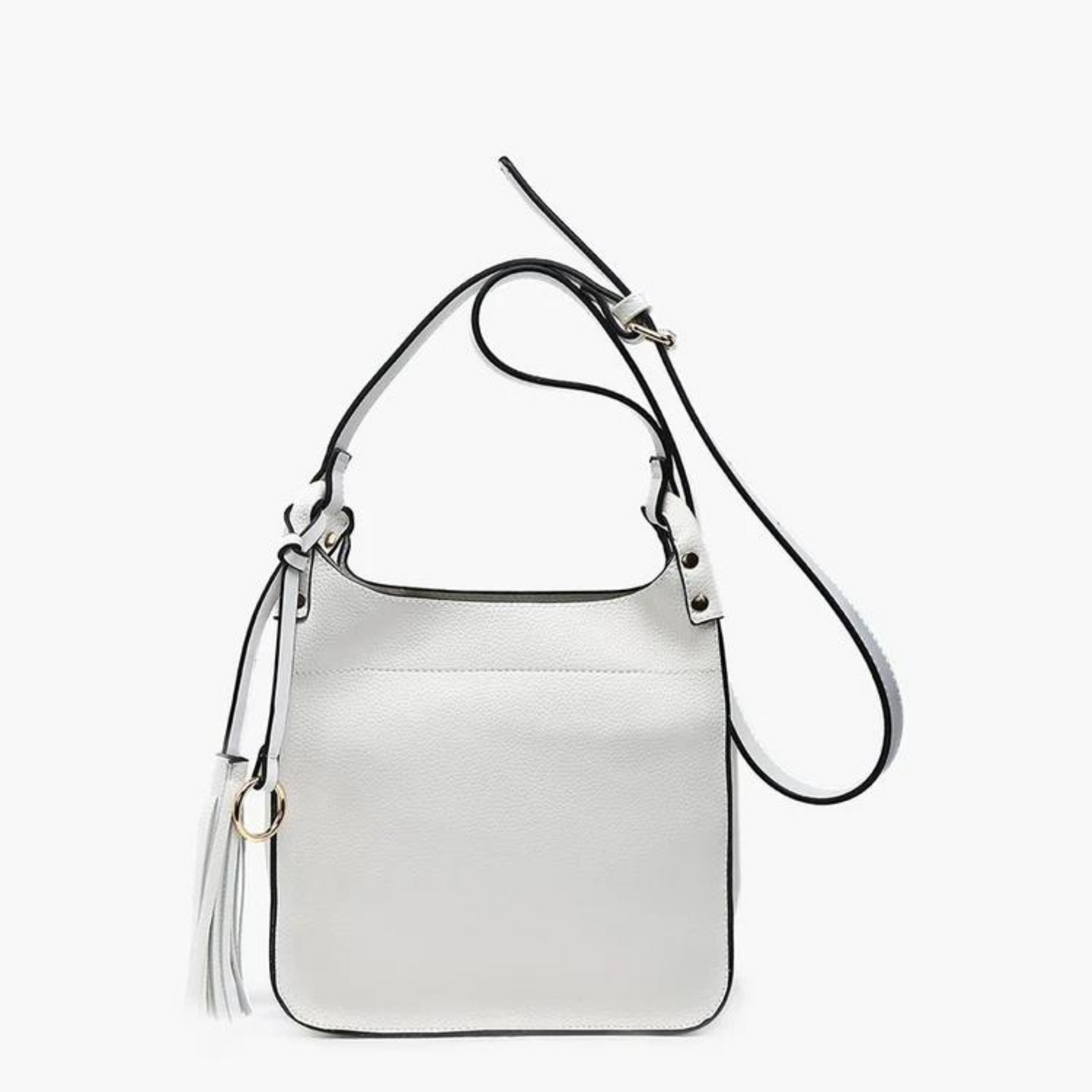Lucinda square crossbody purse in white