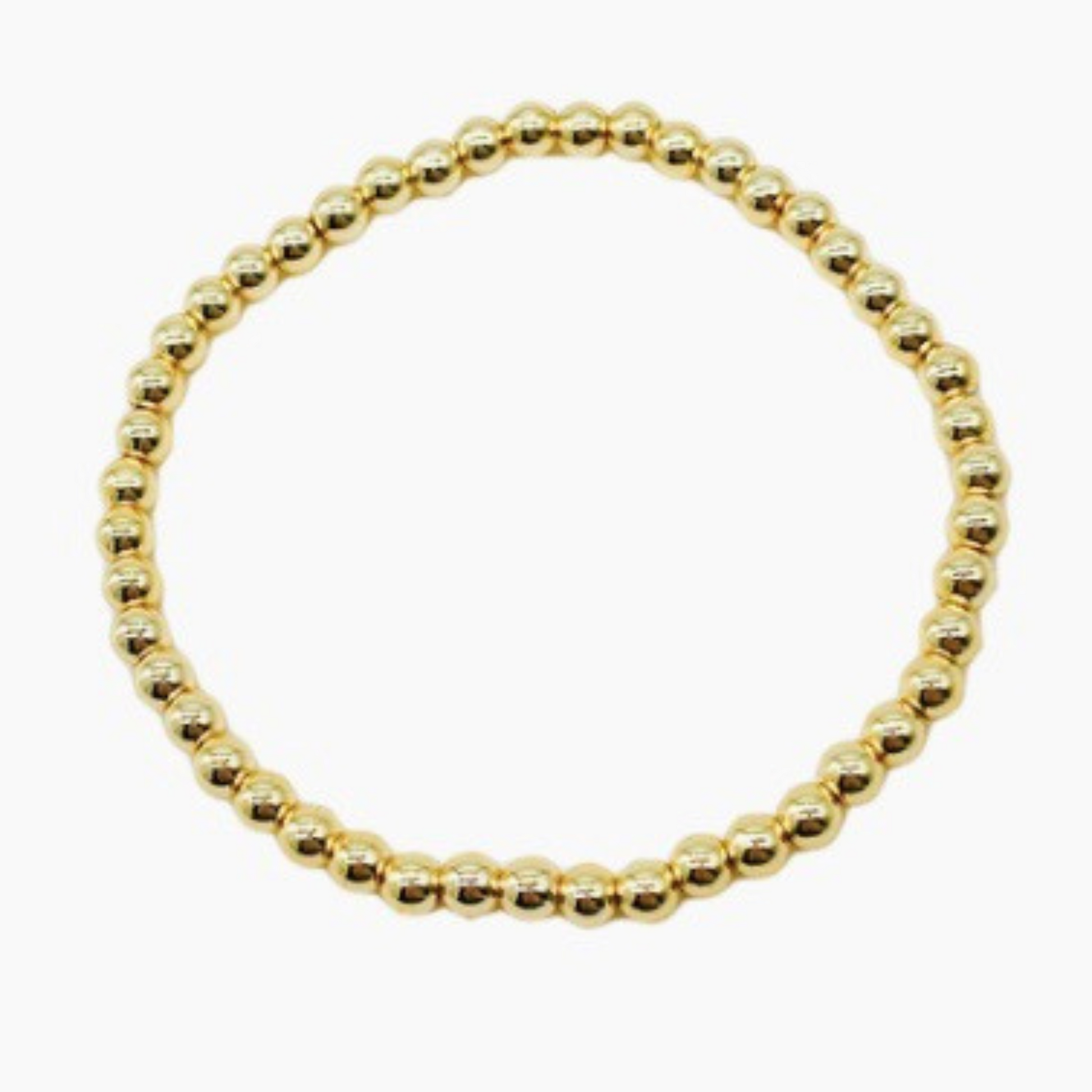 Medium sized bead stretchy gold bracelet