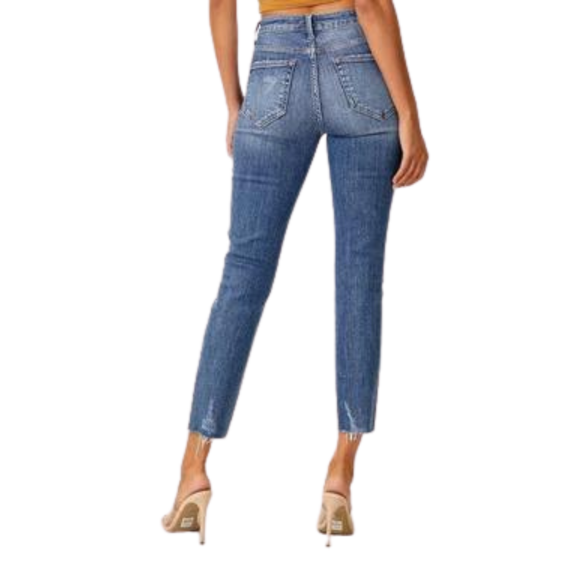 Expertly crafted from quality denim, these Mid Rise Button Fly jeans offer a relaxed fit with a flattering mid rise waist. The medium wash adds a touch of vintage charm while the classic button fly adds a trendy twist. Perfect for any occasion, these skinny jeans are a must-have for any stylish wardrobe.