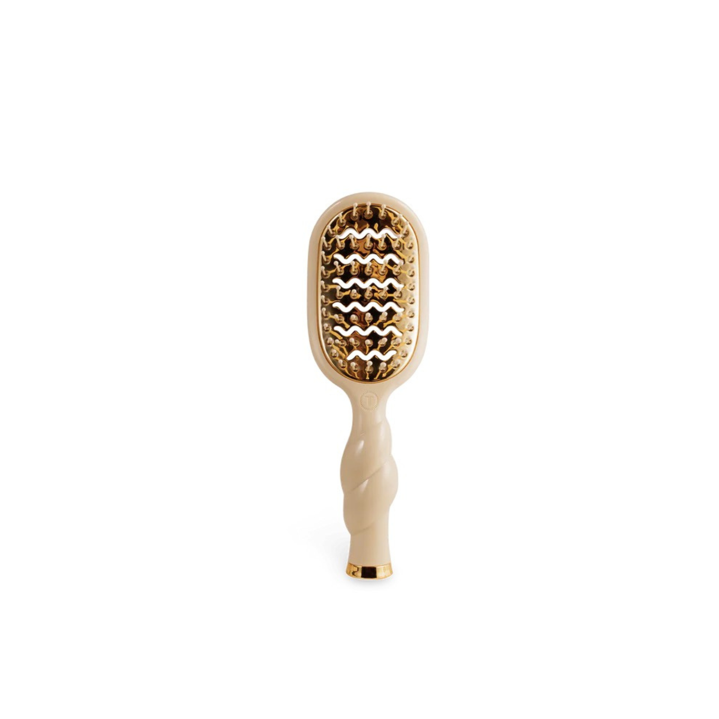 Introducing the Mini Vented Hair Brush in tan by Teleties — the perfect compact styling tool for on-the-go touch-ups and travel. This lightweight brush features a vented design that allows air to flow through while you style, helping to reduce frizz and create smoother, shinier results. The ergonomic handle fits comfortably in your hand, making it ideal for detangling, smoothing, and finishing your hair with ease. 