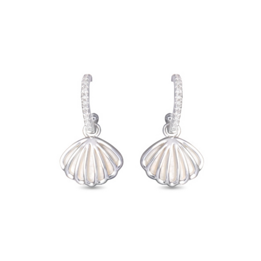 Mother of Pearl Seashell Earrings