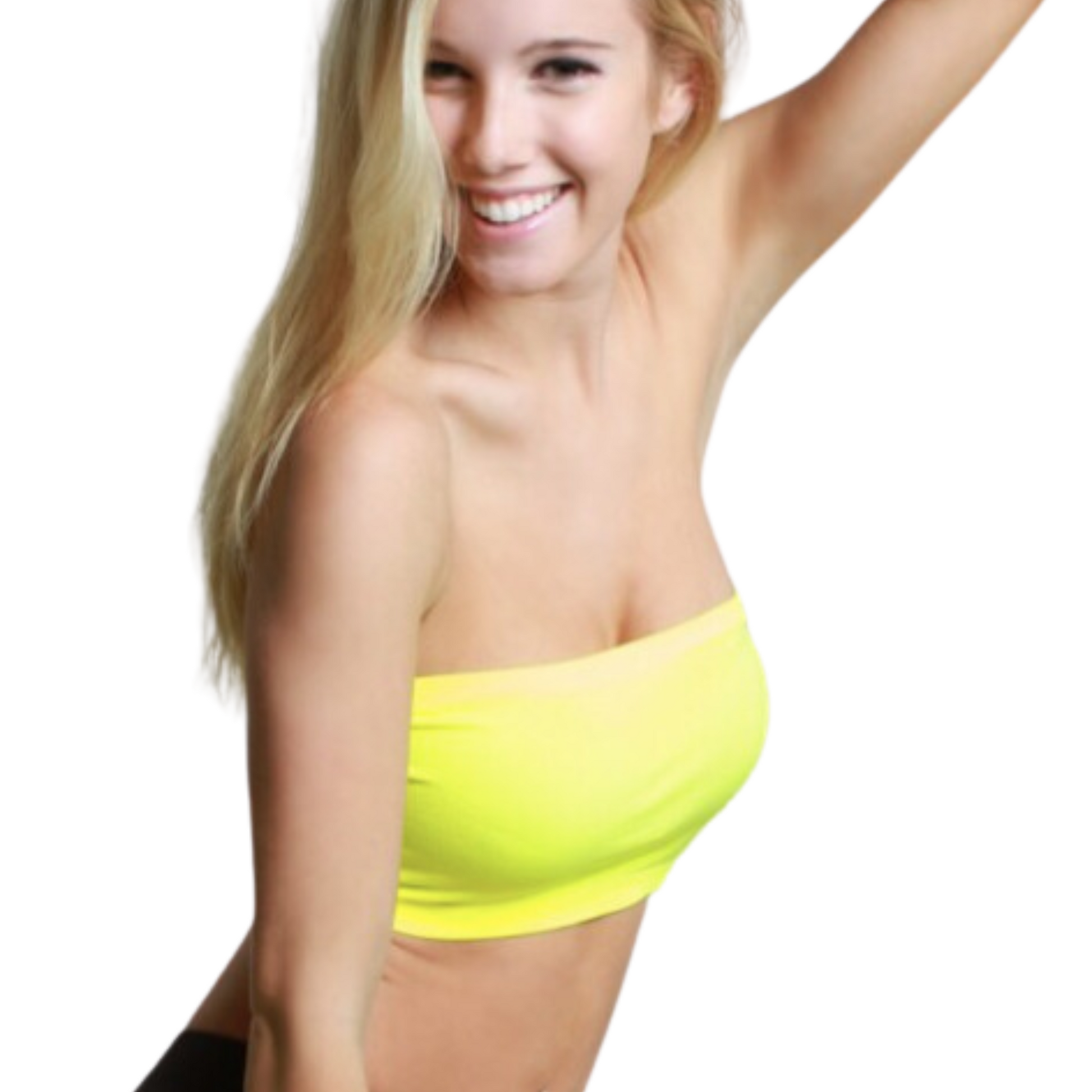neon yellow colored bandeau