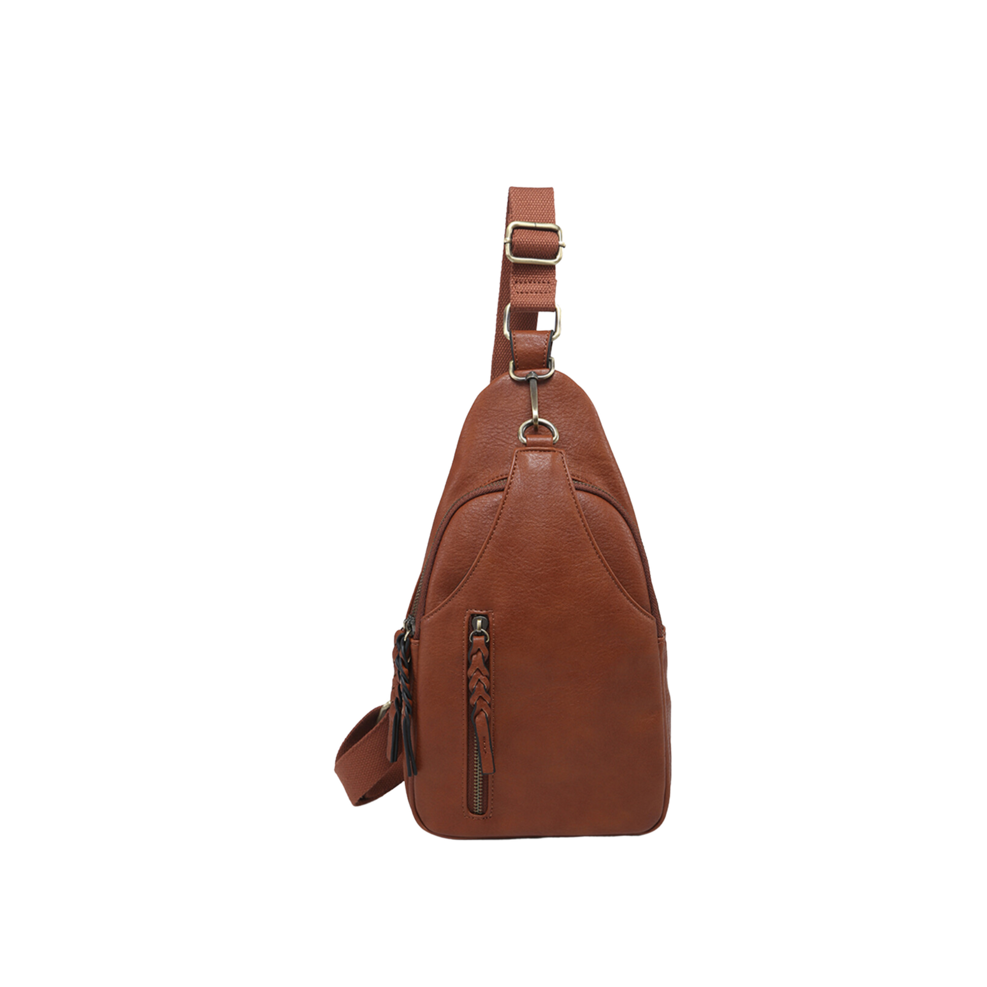 brown colored crossbody sling bag
