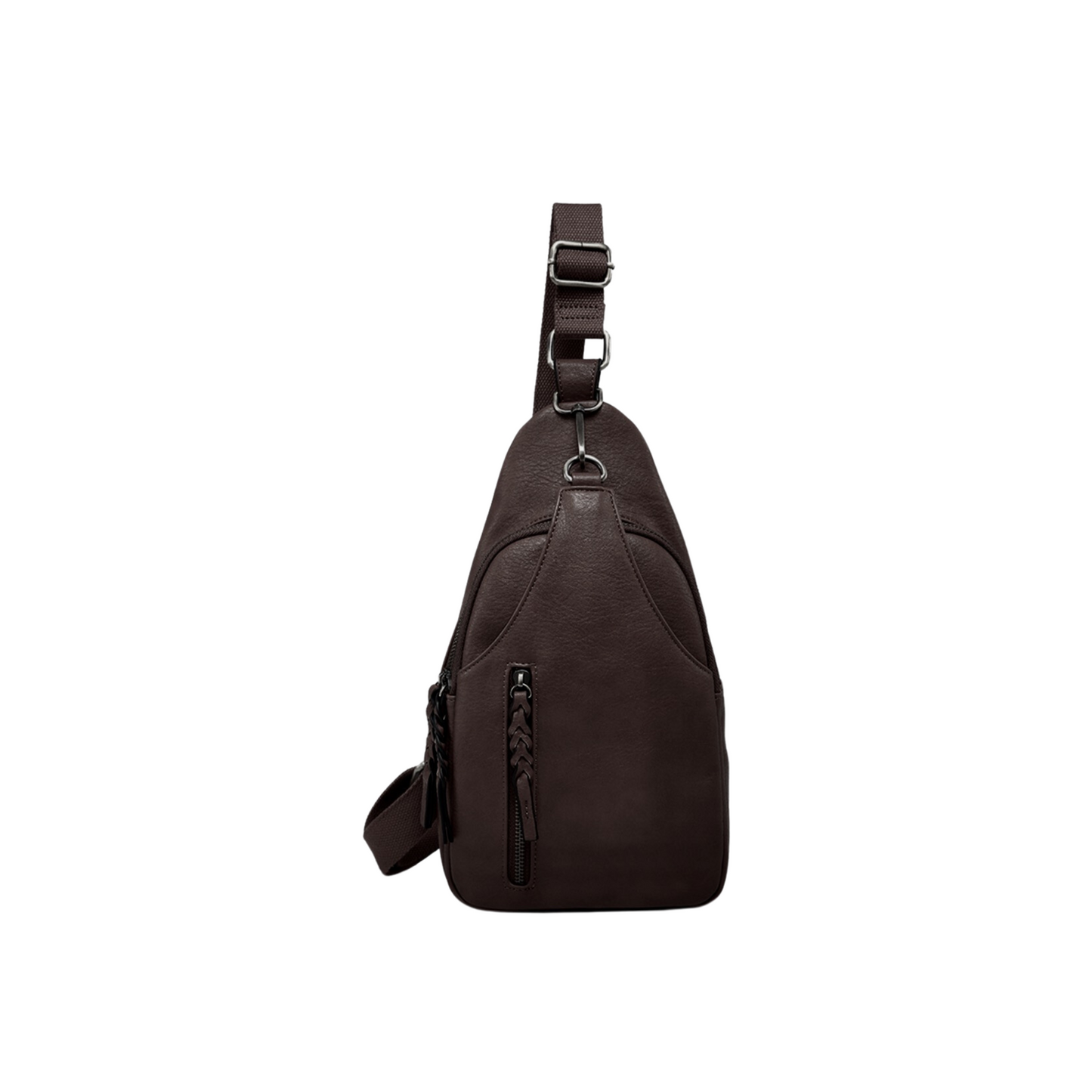 Chocolate colored crossbody sling bag