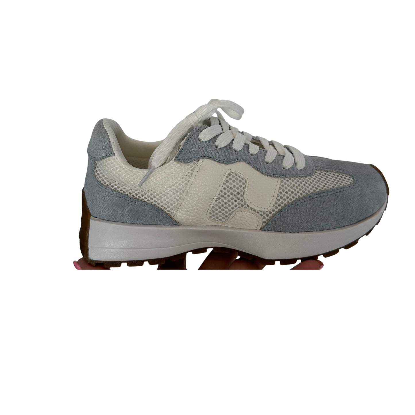 The No Prob tennis shoe from Corkys combines casual comfort with everyday style. Designed in a crisp light blue, this shoe delivers a fresh, versatile look that pairs effortlessly with athletic wear or casual outfits. Built with Corkys' signature comfort technology, the No Prob offers reliable support for walking, light activity, and all-day wear. The breathable construction keeps your feet cool, while the durable sole provides traction and stability. Perfect for anyone seeking a dependable, stylish tennis 