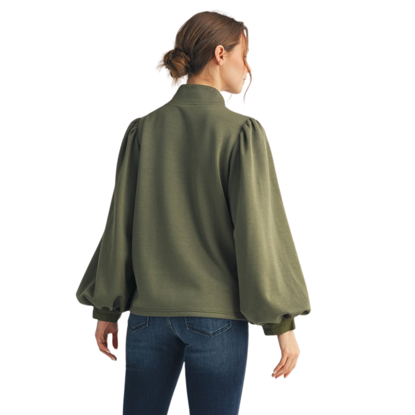 Elevate your wardrobe with the Jodifl Button Up Mock Neck Top, crafted in an elegant olive hue. This long sleeve design features a sophisticated mock neck paired with a classic button-up front, offering a polished yet comfortable fit. Ideal for layering or wearing alone, it balances style and versatility, making it a refined choice for both professional and casual settings. The subtle olive color adds a contemporary touch that complements a variety of outfits.