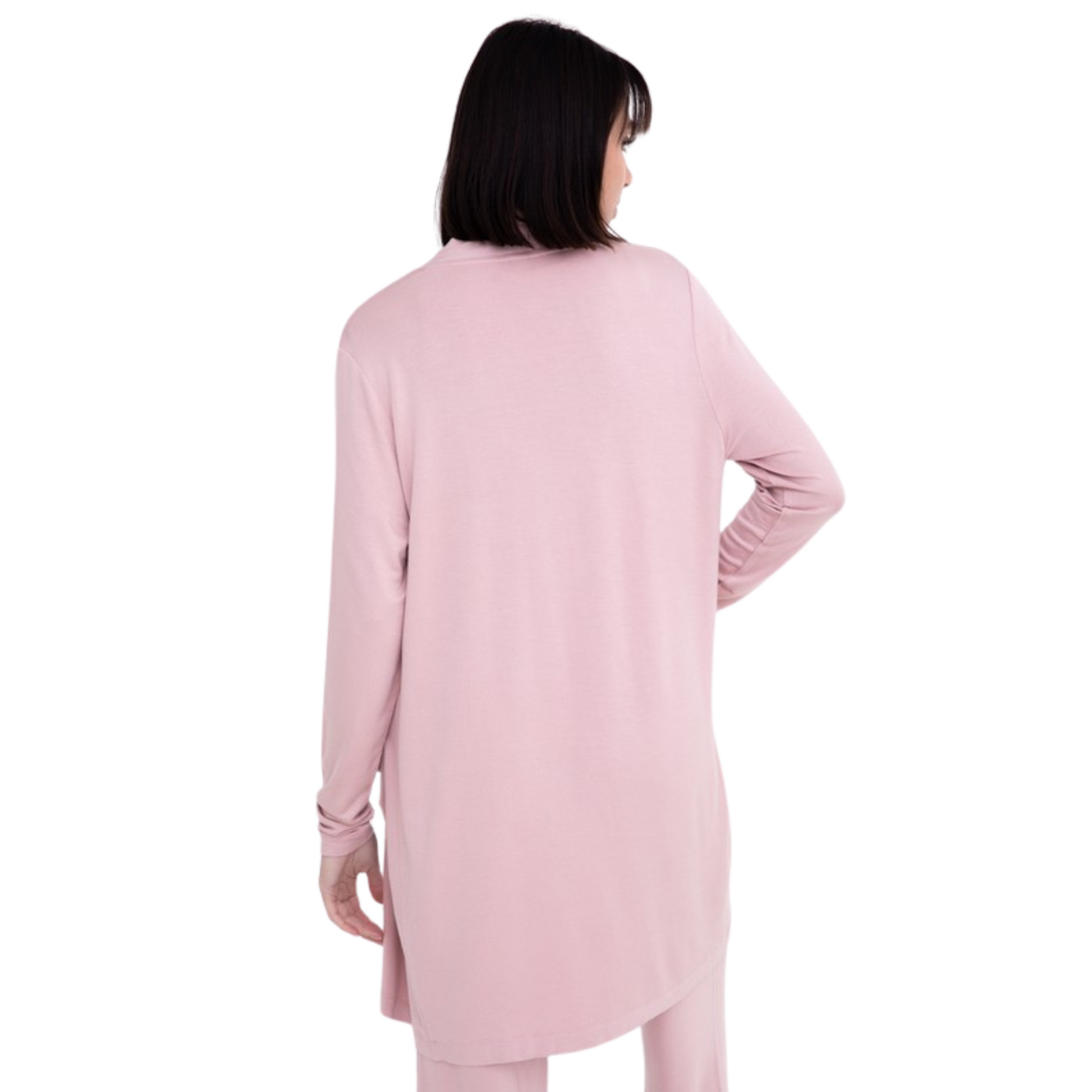 Upgrade your wardrobe with this stylish Open-Front Terry Cardigan. Featuring lightweight fabric and long sleeves, this cardigan is perfect for any occasion. The easy-to-style pink color will keep you looking chic and modern.