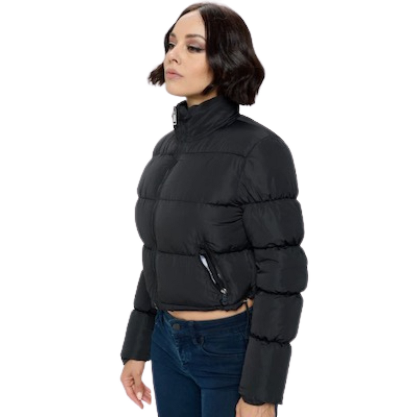 Crafted with medium-weight poly fill and a funneled neck,<strong> the Oxford Puffer</strong> is a perfect addition to your wardrobe, ideal for outdoor activities, everyday wear, and casual apparel. This quilted cropped puffer provides optimal comfort and style. The perfect choice for any modern city girls.&nbsp;