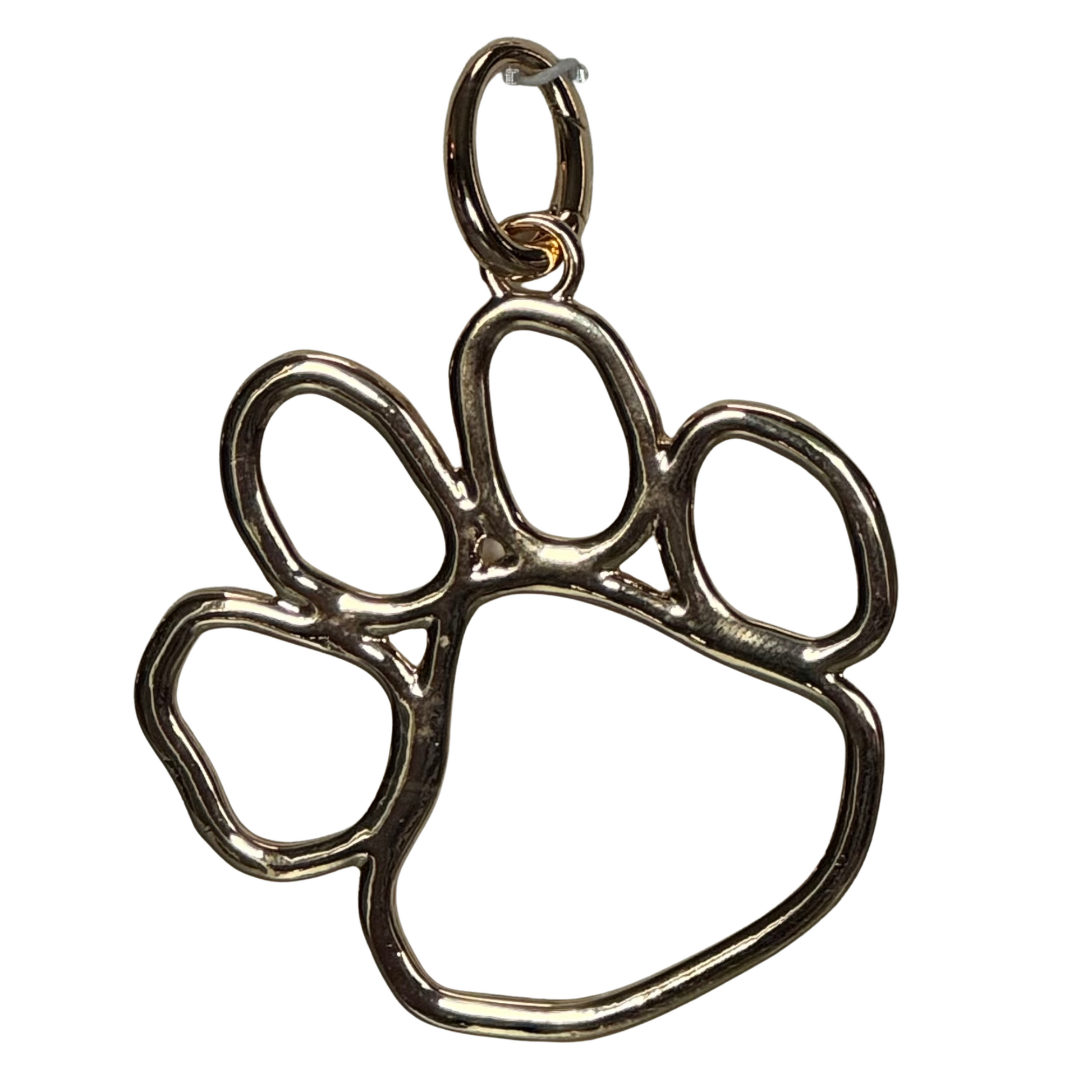 Collegiate Paw Print Scarf Necklace Charm