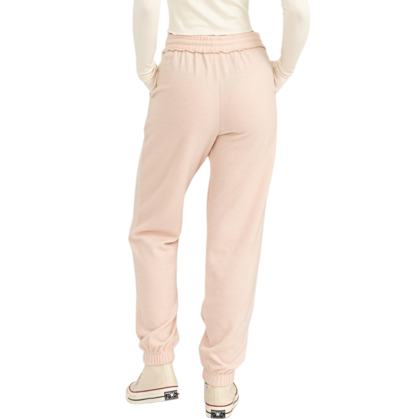 High Waisted joggers in dusty pink